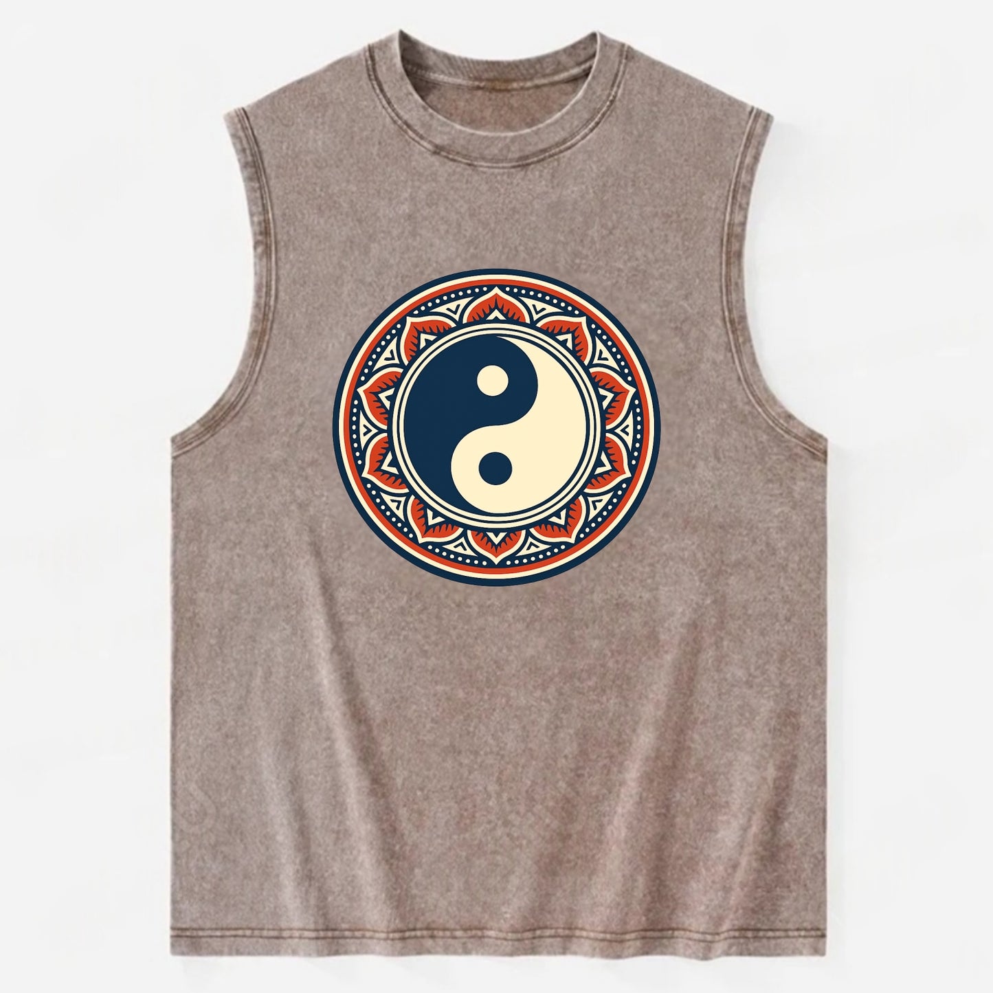 Harmony of Balance - Vintage Washed Tank - Brown