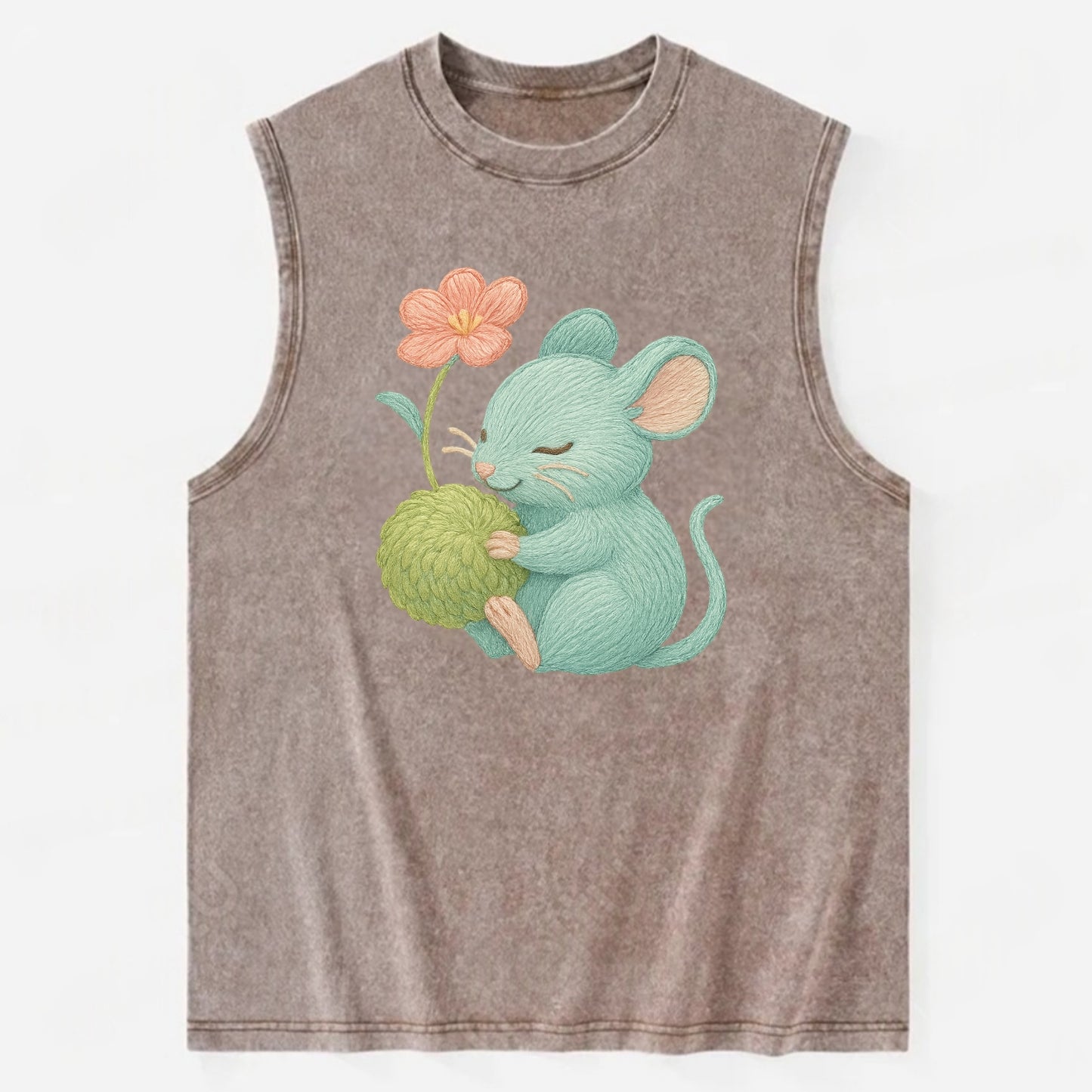 Mint Mouse - Vintage Washed Tank - Brown