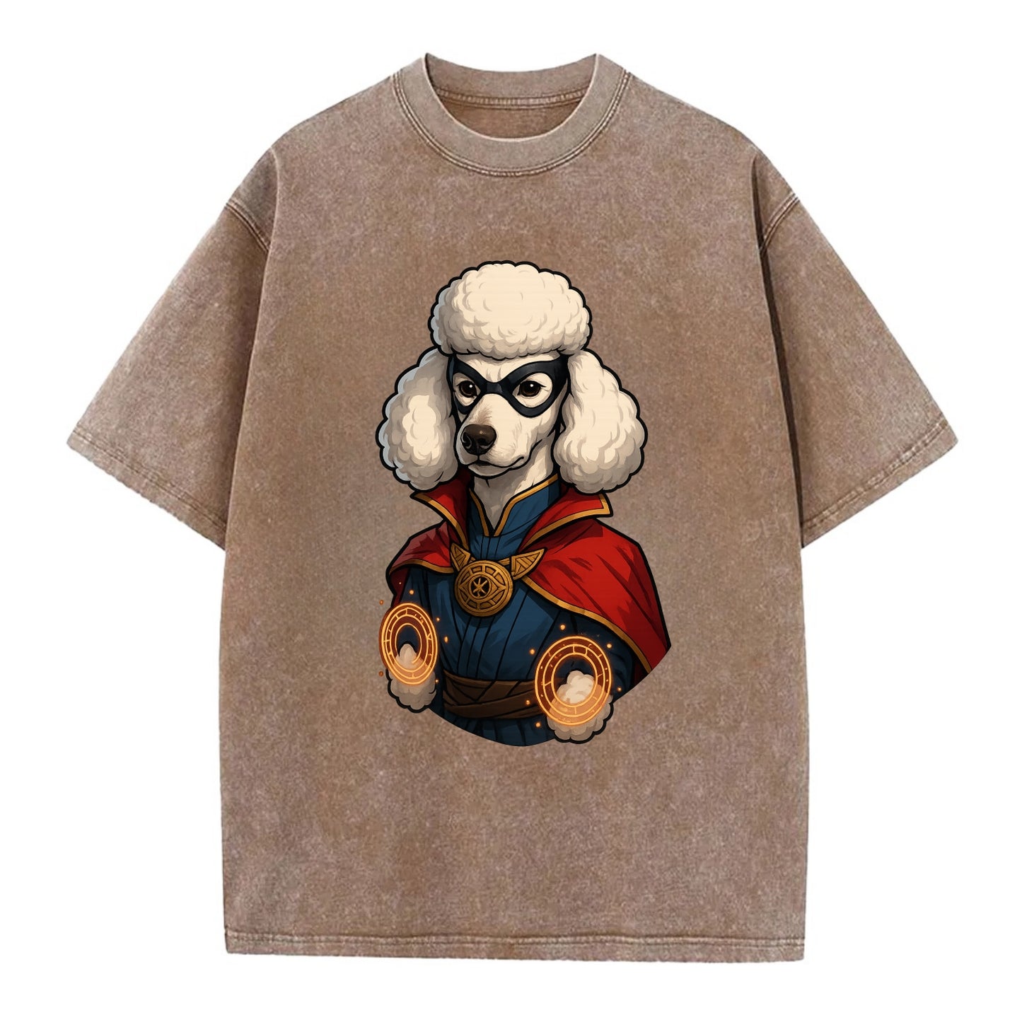 Poodle Doctor Strange - Vintage T-shirt - Brown