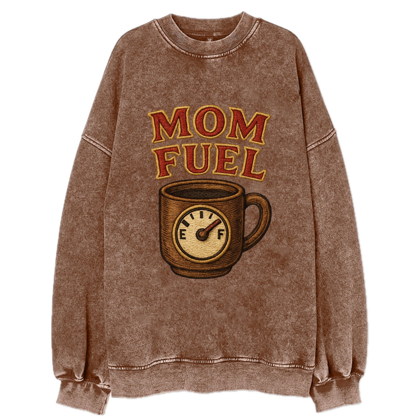 Mom Fuel - Vintage Sweatshirt - Brown