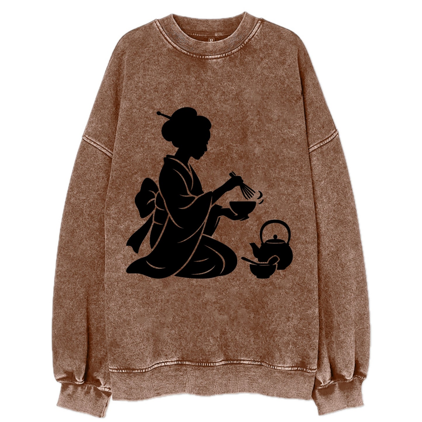 Geisha traditional tea ceremony - Vintage Sweatshirt - Brown