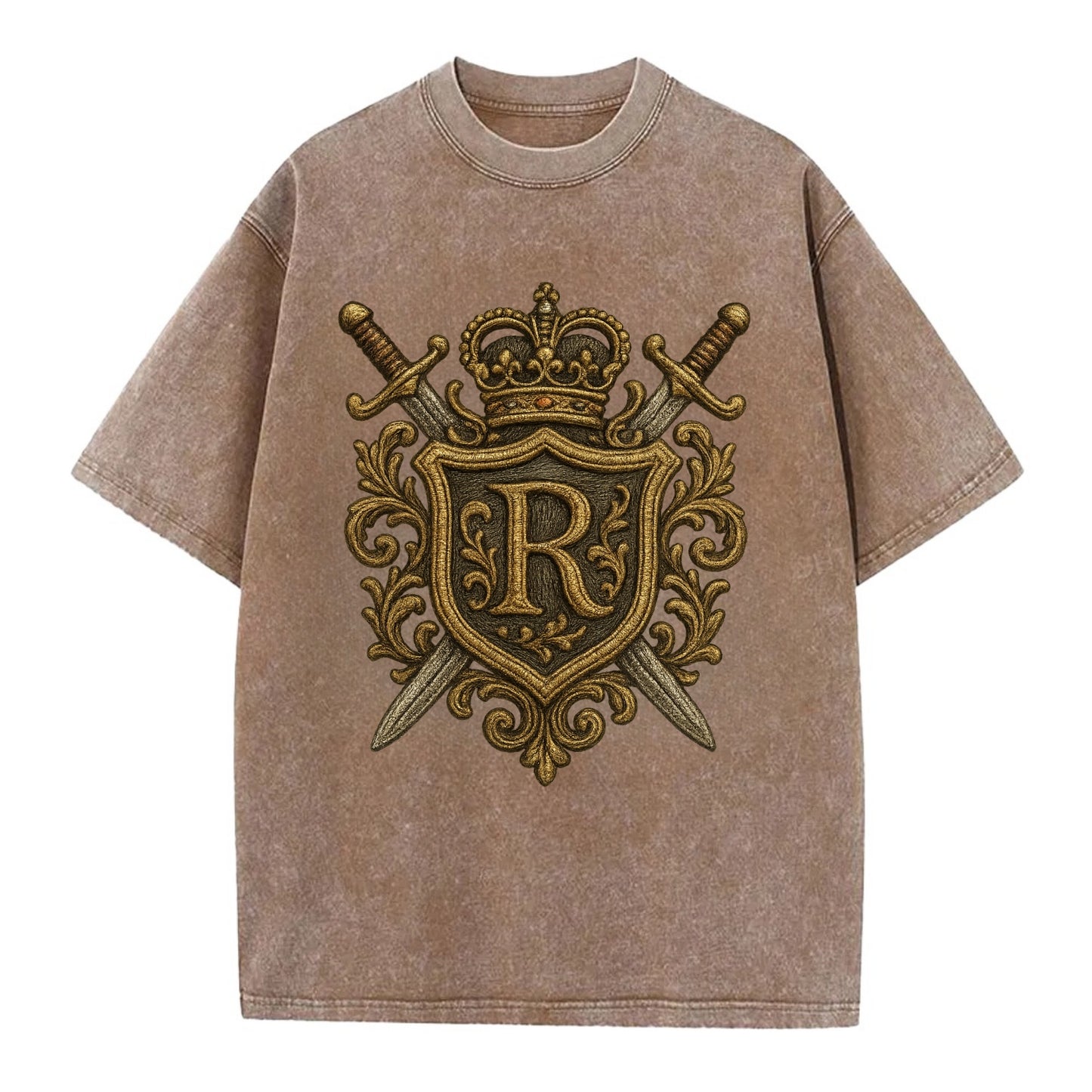 Royal Crest - Vintage T-shirt - Brown