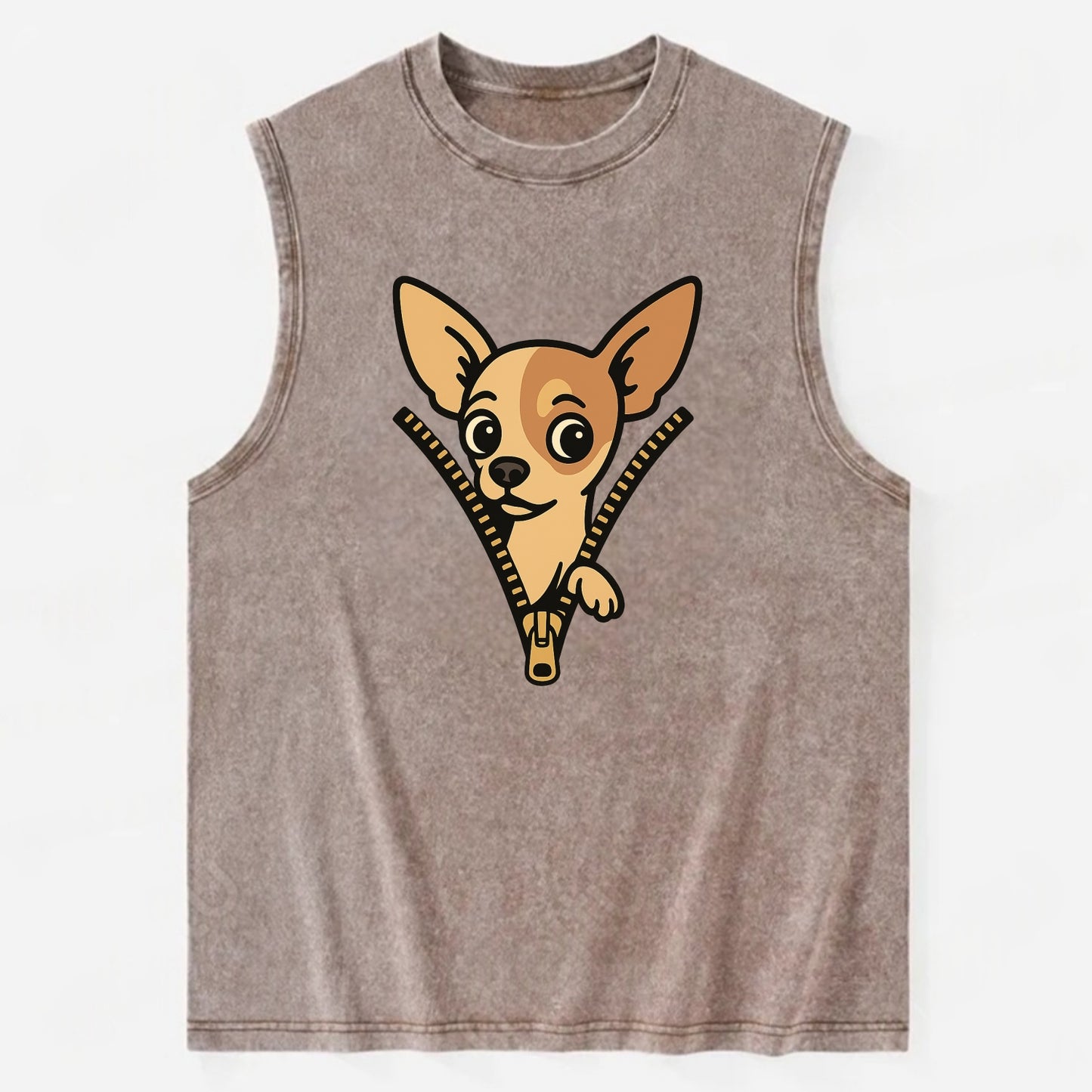 Chihuahua - Vintage Washed Tank - Brown