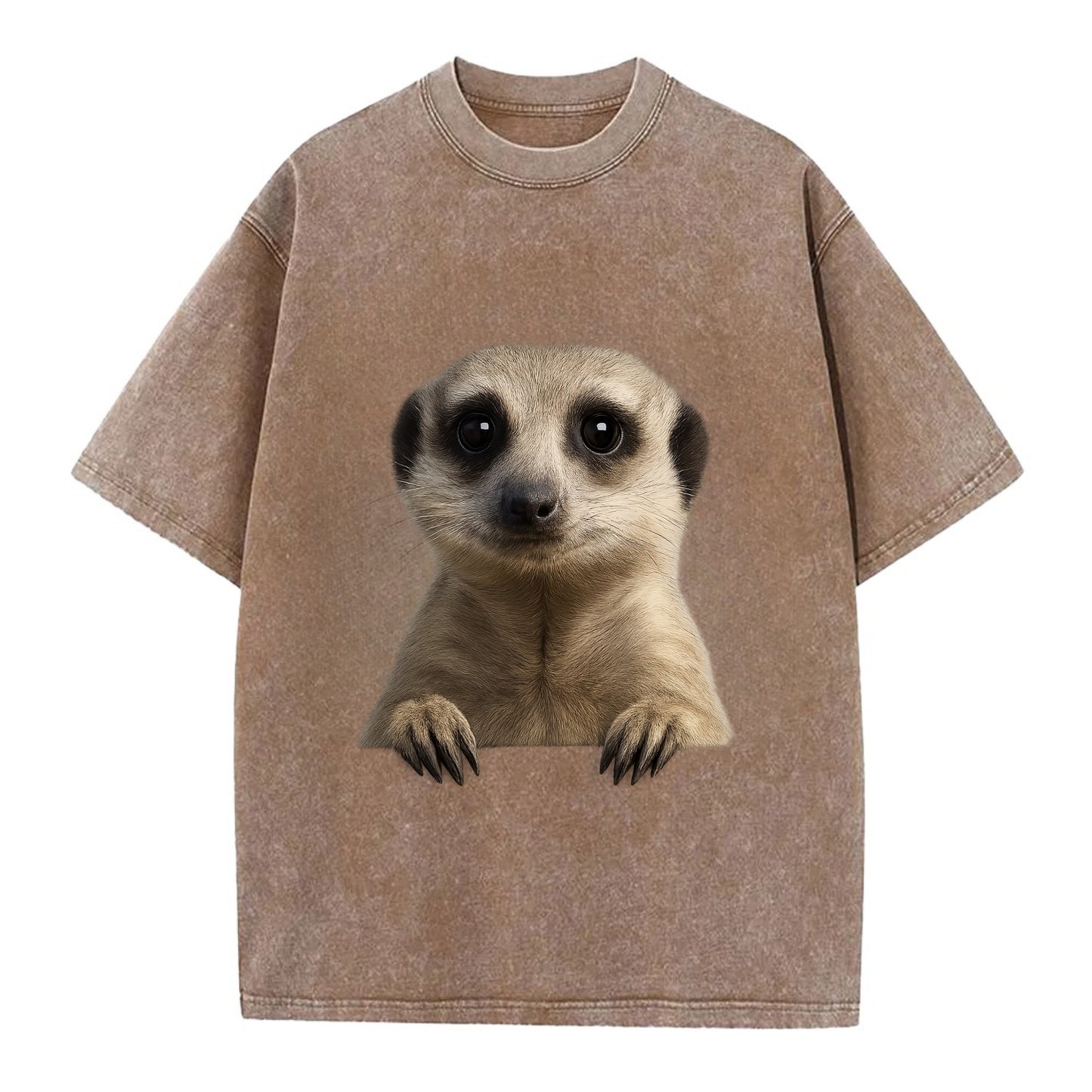 Meerkat - Vintage T-shirt - Brown
