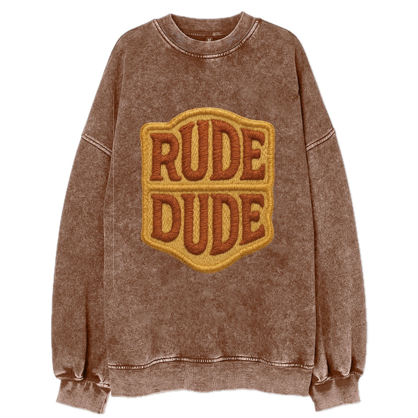 RUDE;DUDE ENERGY Surf Green Trucker - Vintage Sweatshirt - Brown