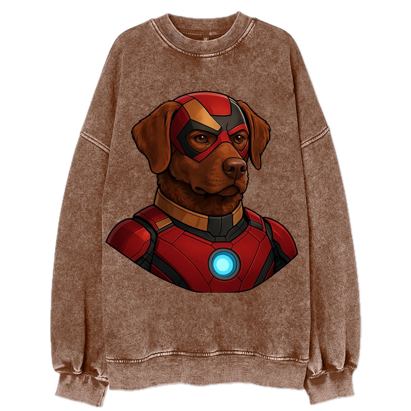 Chesapeake Bay Retriever Loyal Hero - V Vintage Sweatshirt - Brown