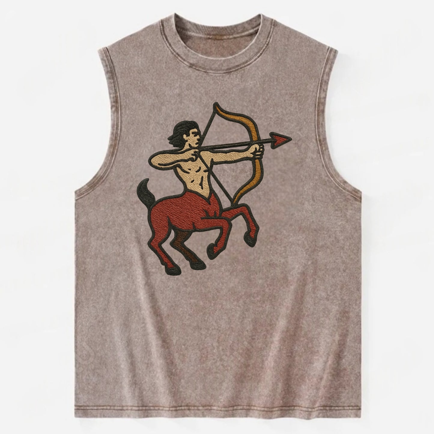 Sagittarius Arrow - Vintage Washed Tank - Brown