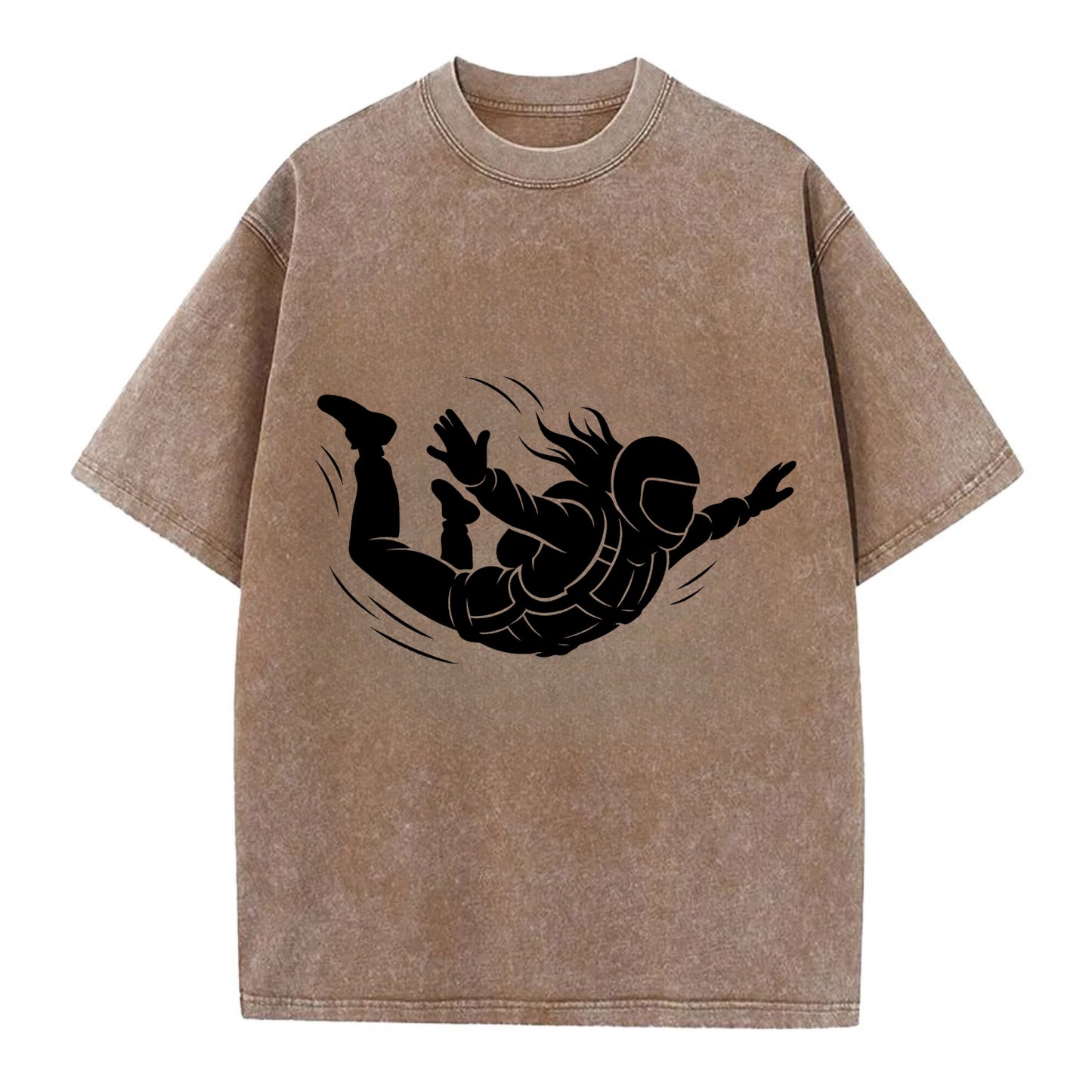 Skydiver free-fall position - Vintage T-shirt - Brown