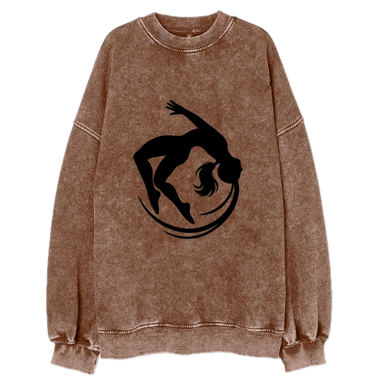 Gymnast mid-backflip rotation - Vintage Sweatshirt - Brown