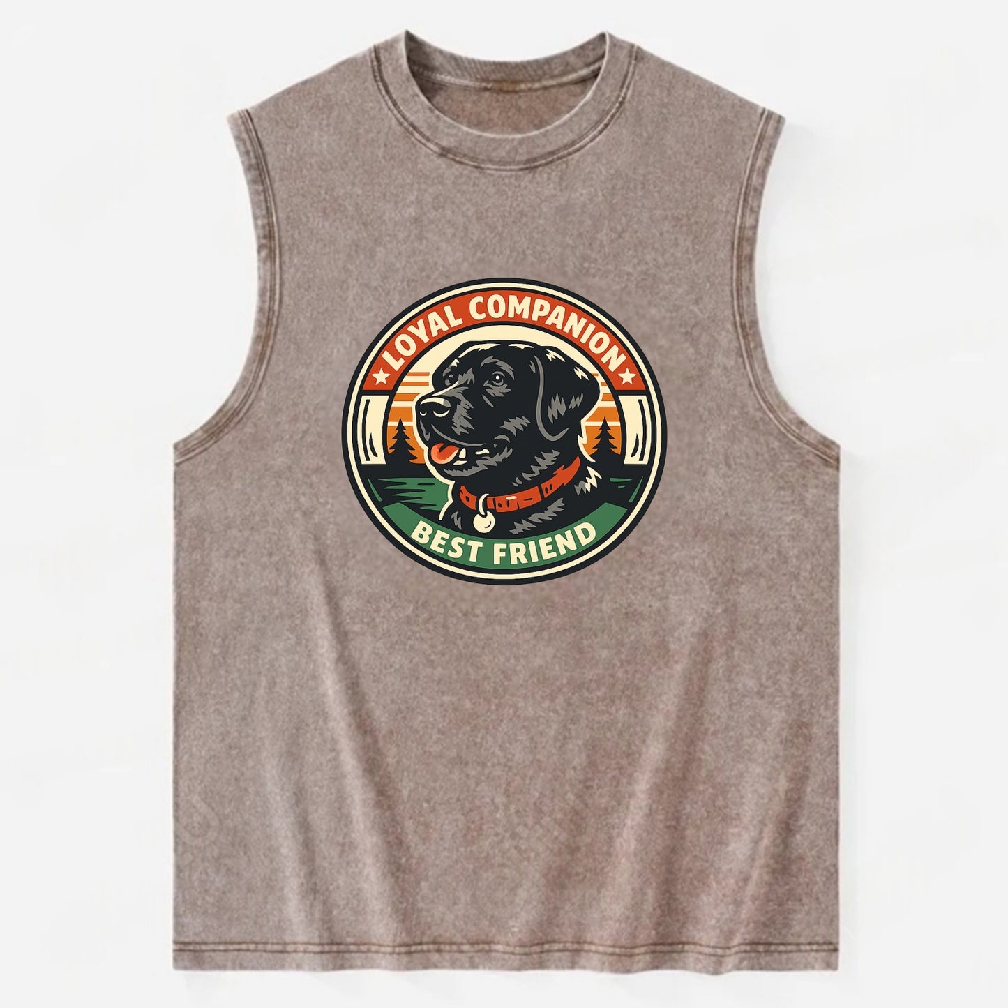Noble Companion Emblem - Vintage Washed Tank - Brown