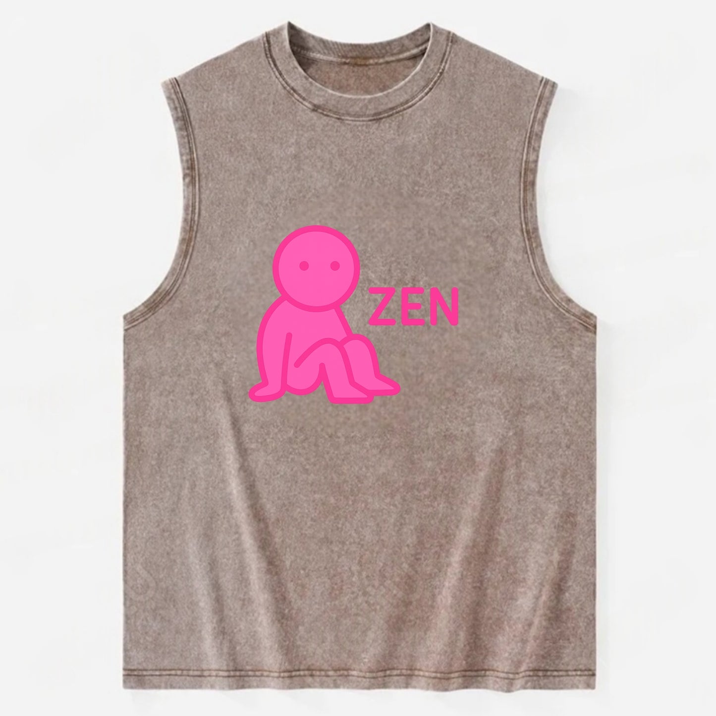 TRENDS ARE CIRCULAR | Dizzy fashion wheel - Vintage Washed Tank - Brown