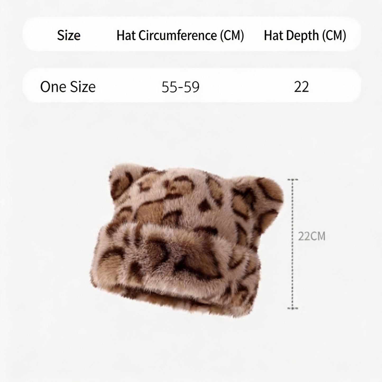 Chic Leopard Fuzzy Beanie – Soft Plush Winter Hat for Women, Cozy & Vintage Style