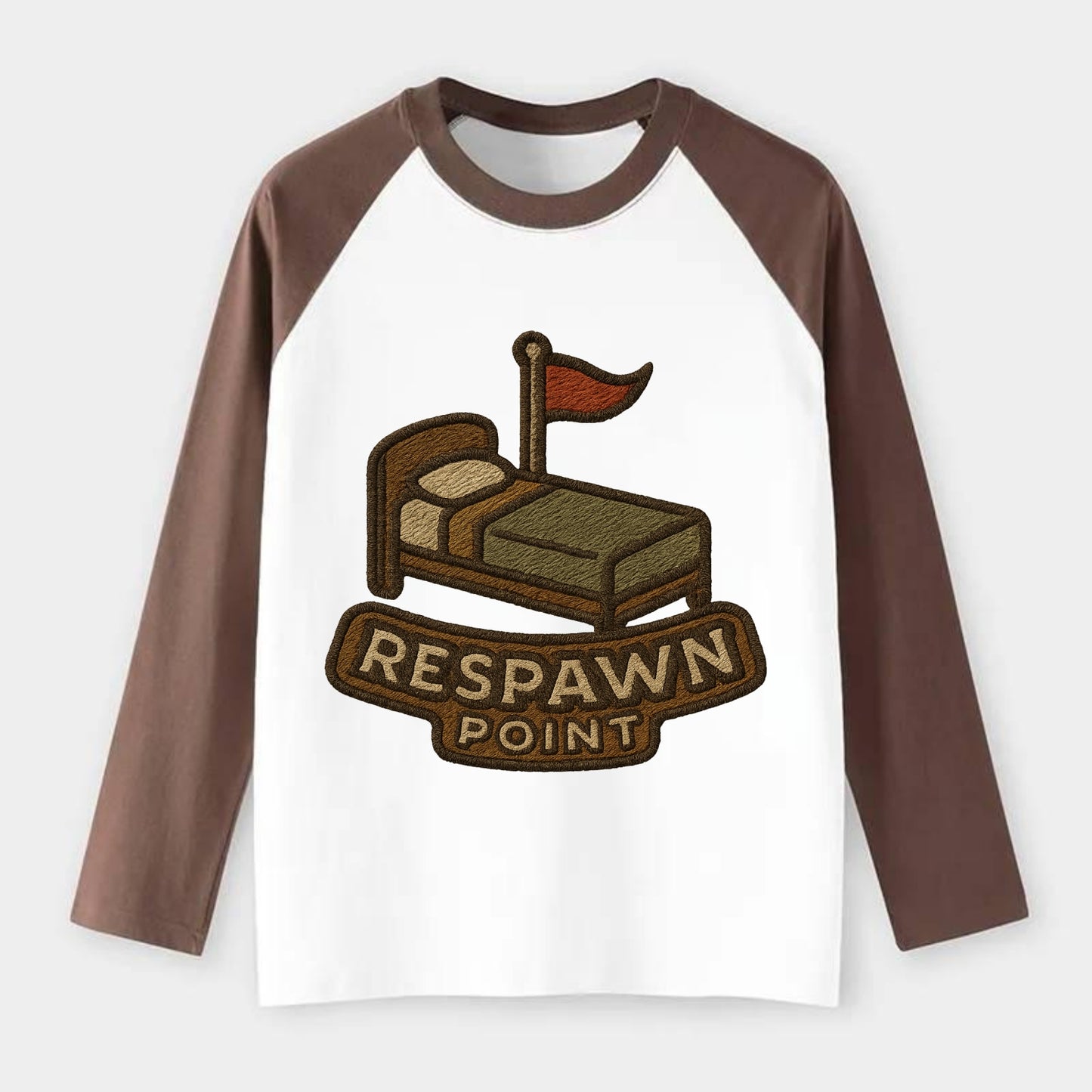 Respawn Point - Raglan Long Sleeve T-Shirt - Coffee