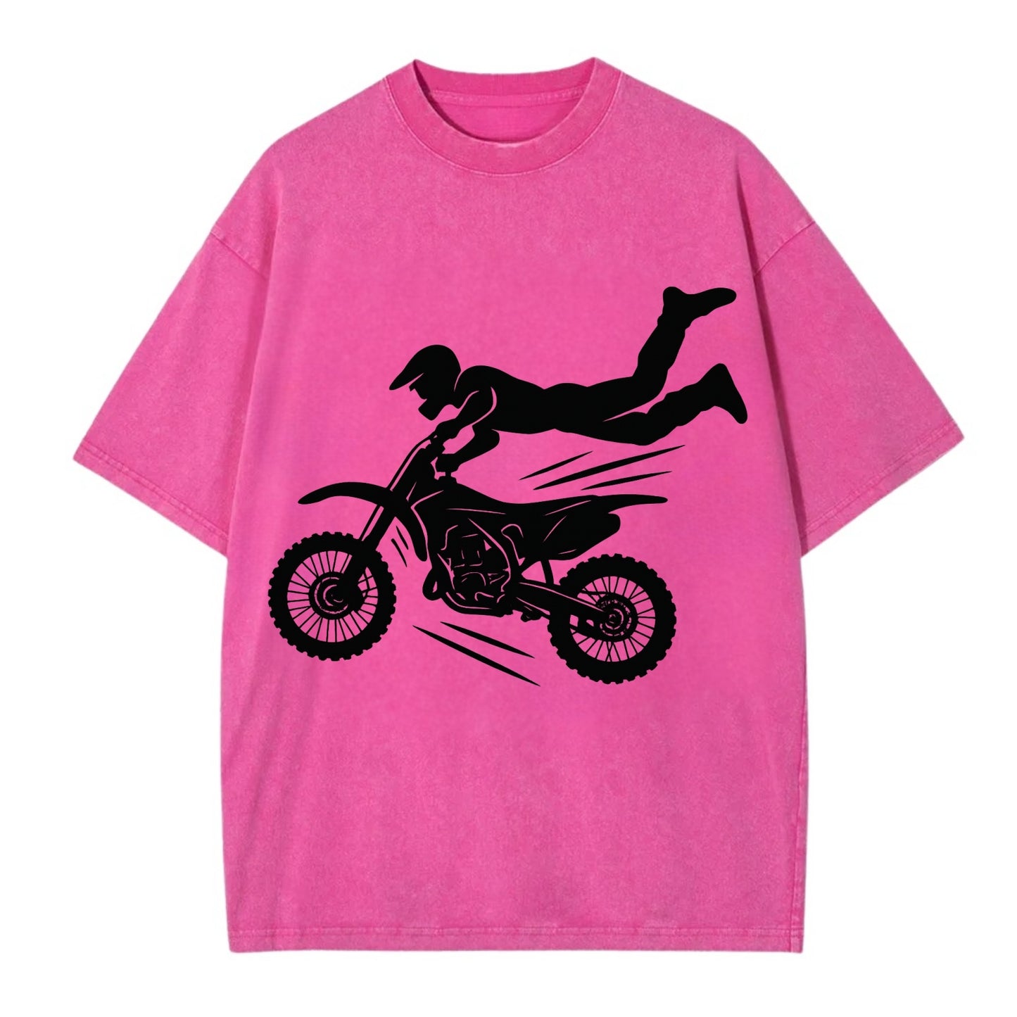 Motocross rider airborne trick - Vintage T-shirt - Dusty Rose(Rose)