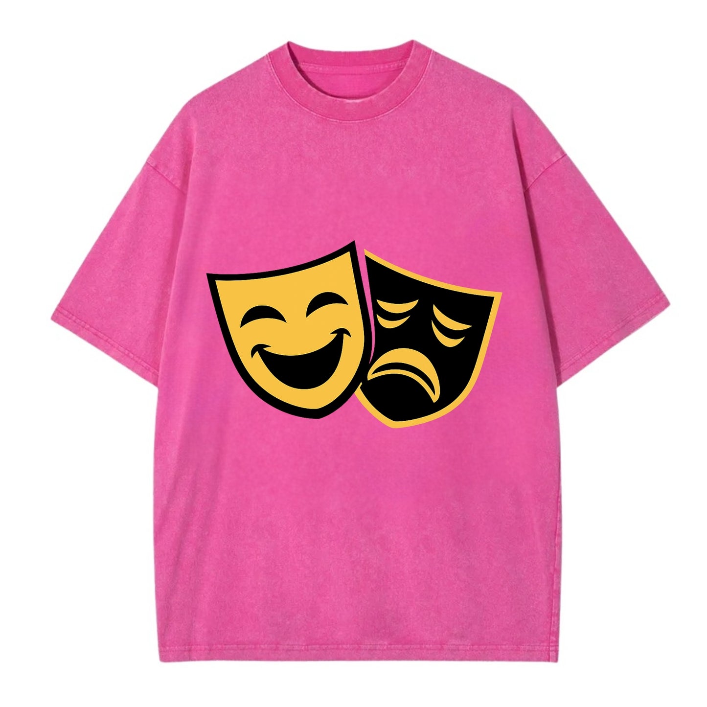 Golden Duality of Theater - Vintage T-shirt - Dusty Rose(Rose)