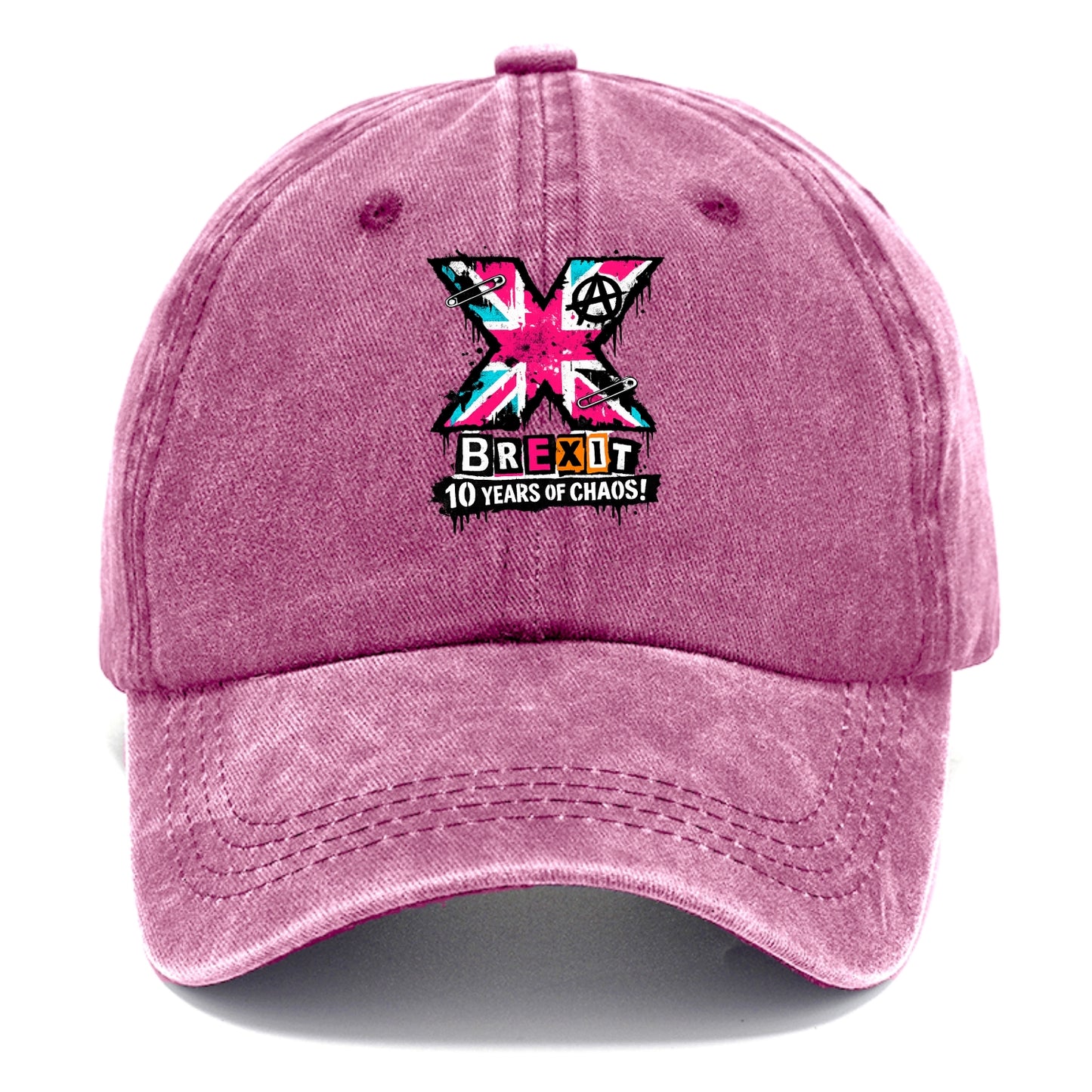 X YEARS | Roman numeral X massive | Union Jack fill pattern | Bold statement design | - Classic Cap - Dusty Rose(Rose)