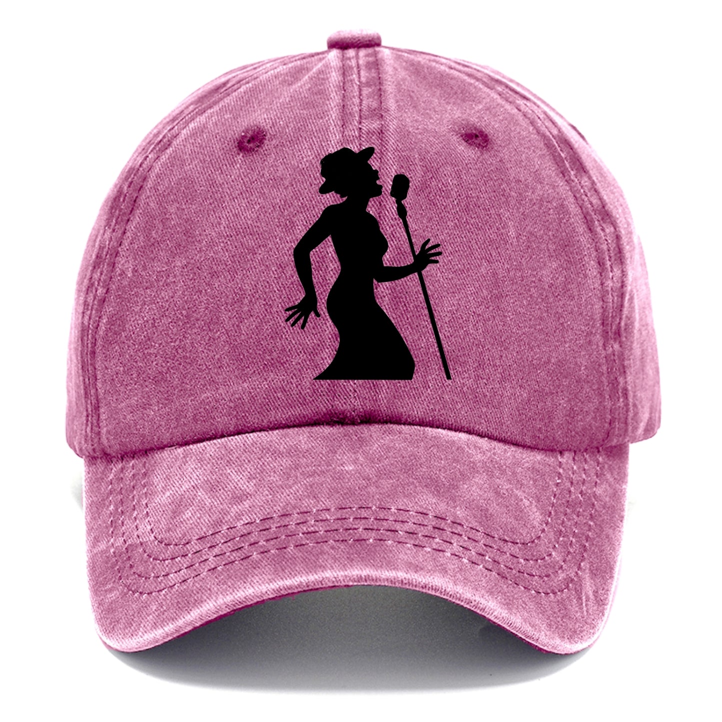 Jazz singer at vintage microphone - Classic Cap - Dusty Rose(Rose)