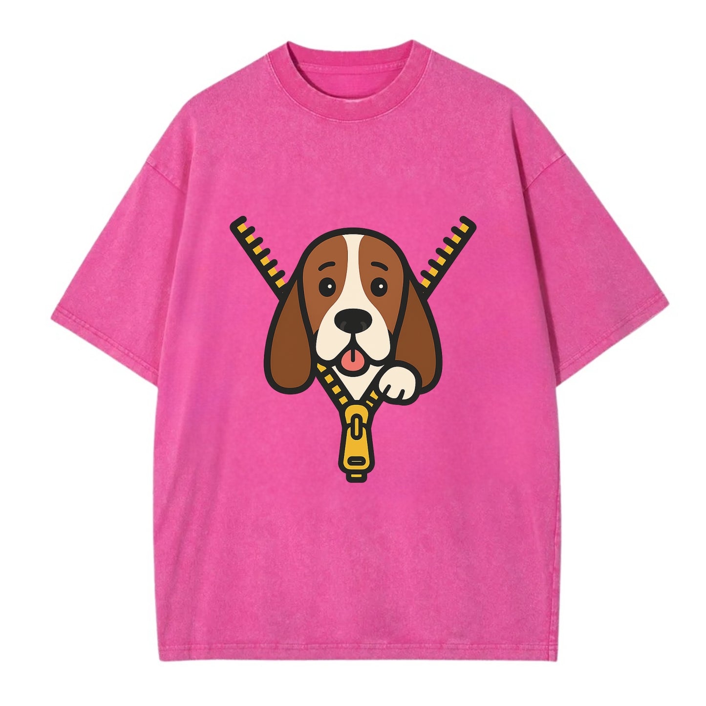 Basset Hound - Vintage T-shirt - Dusty Rose(Rose)