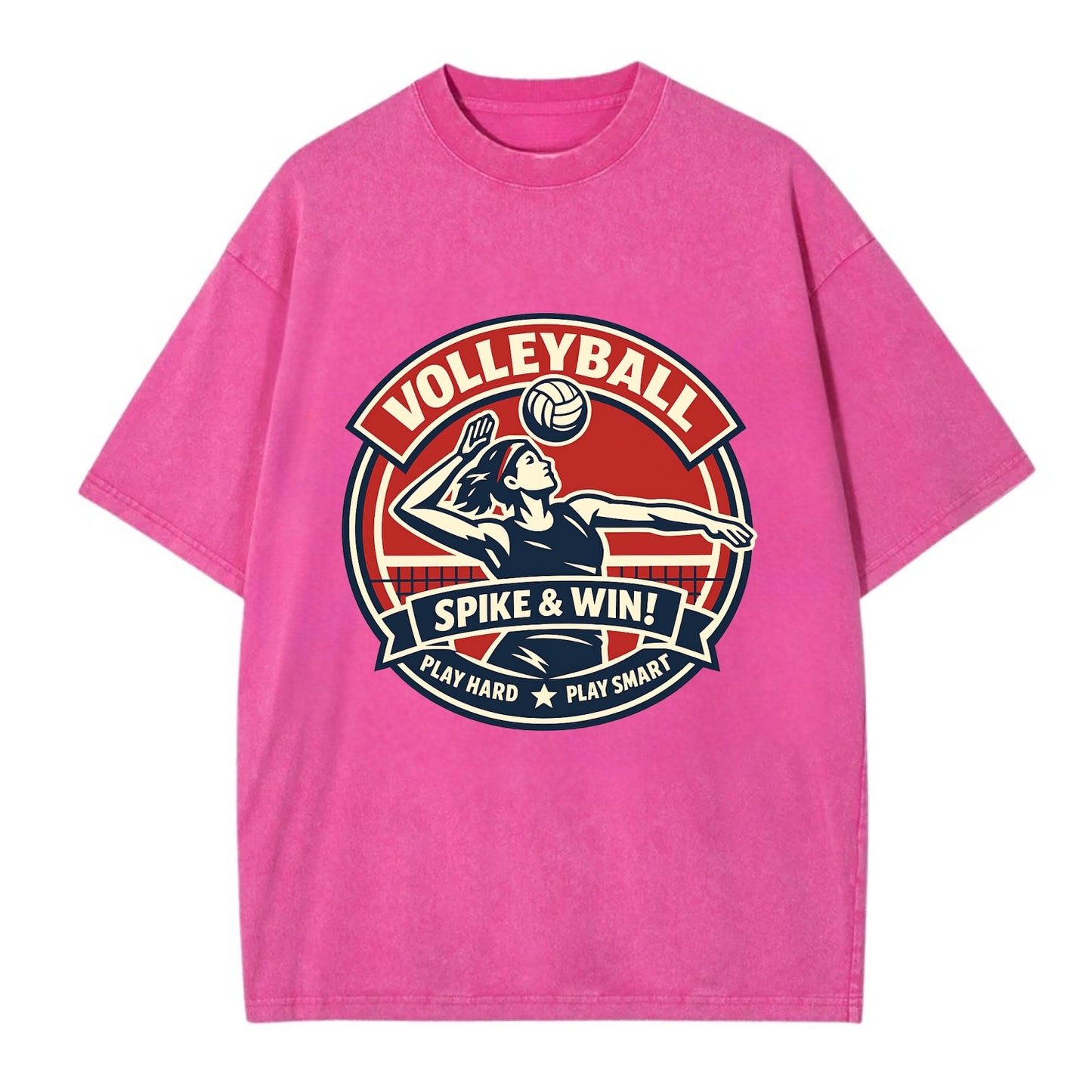 Dynamic Spike Emblem - Vintage T-shirt - Dusty Rose(Rose)