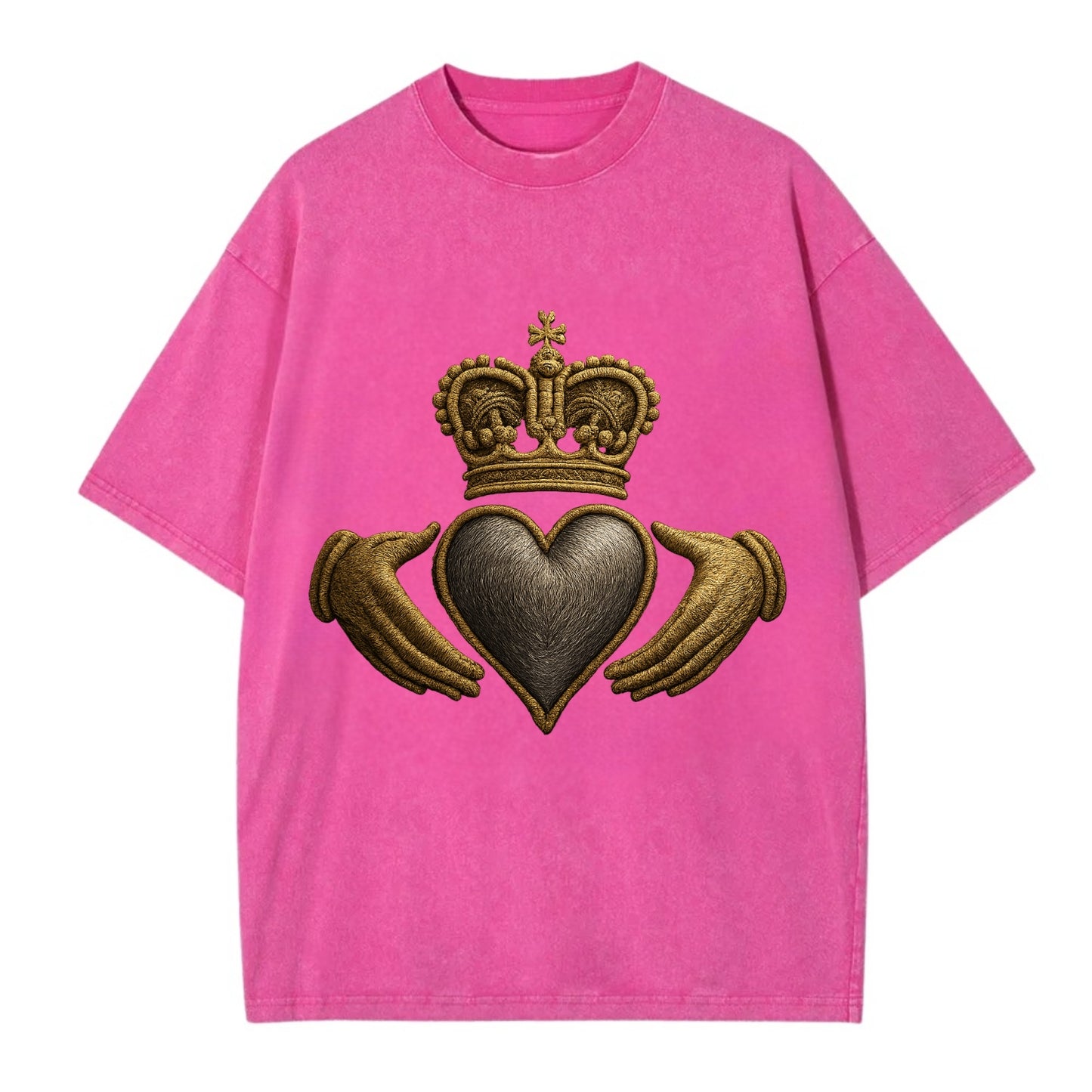 Claddagh Symbol - Vintage T-shirt - Dusty Rose(Rose)