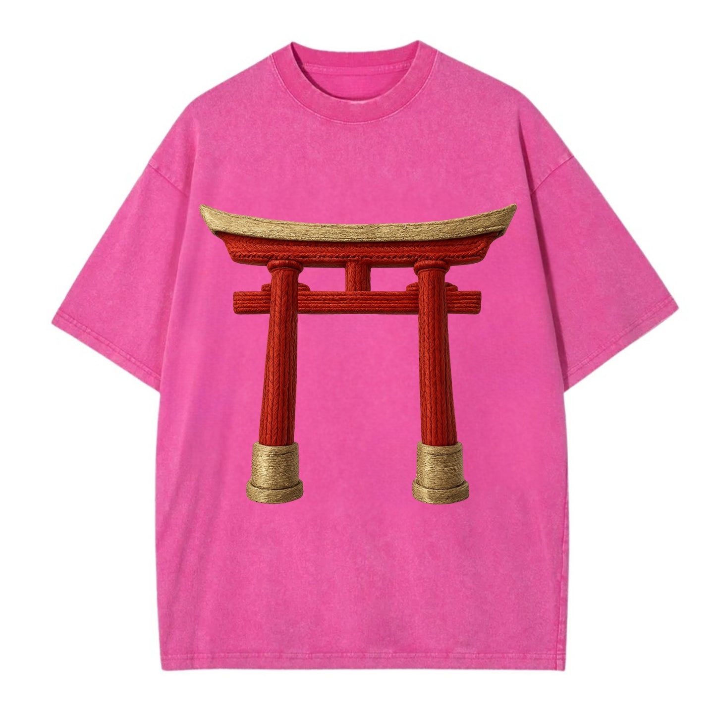 Japanese Torii Gate - Vintage T-shirt - Dusty Rose(Rose)