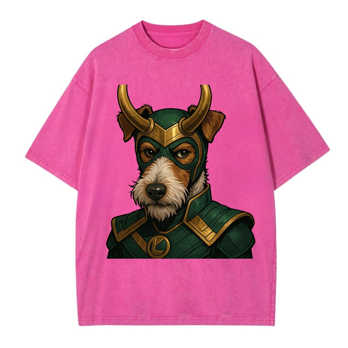 Fox Terrier Loki - Vintage T-shirt - Dusty Rose(Rose)