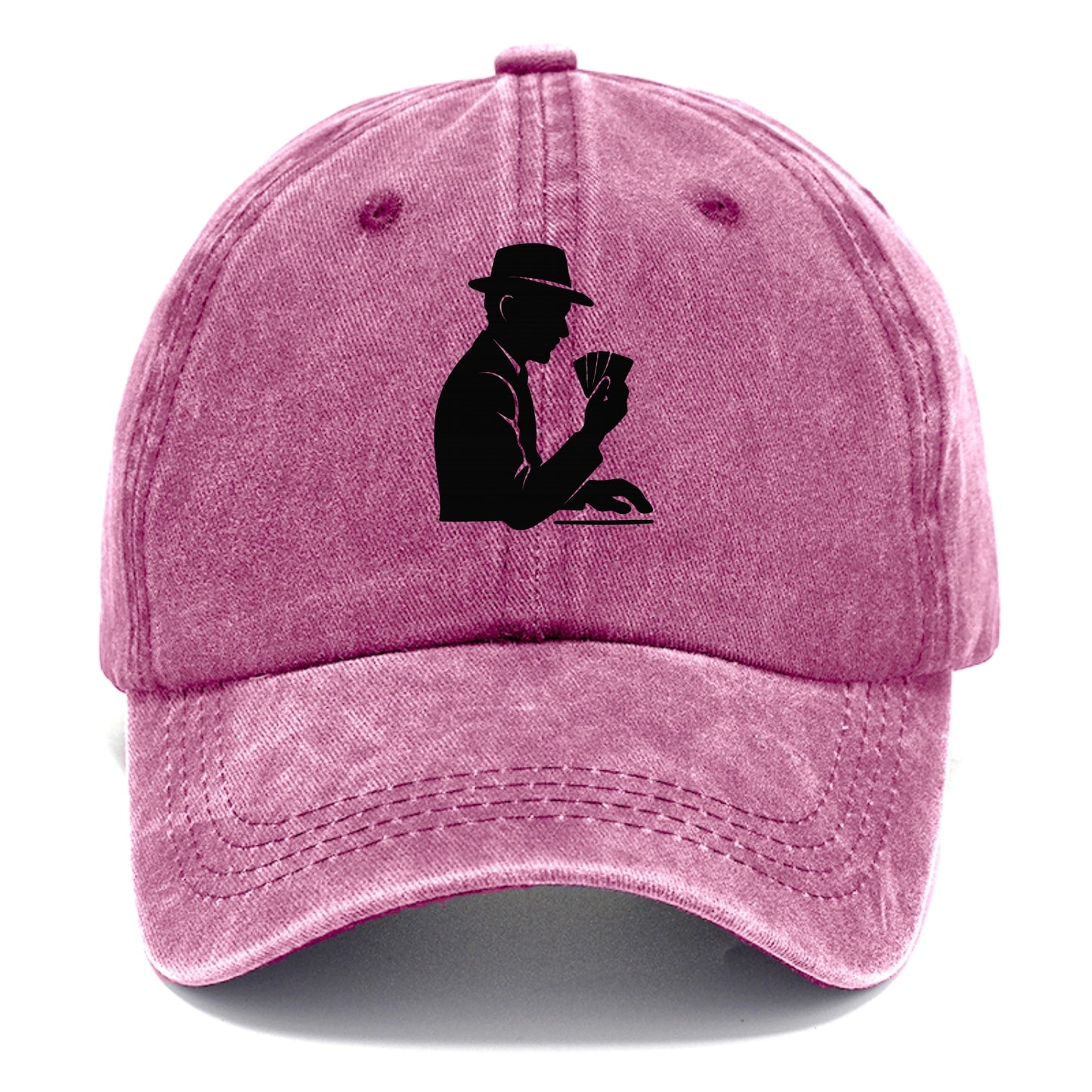 Poker player with cards close - Classic Cap - Dusty Rose(Rose)