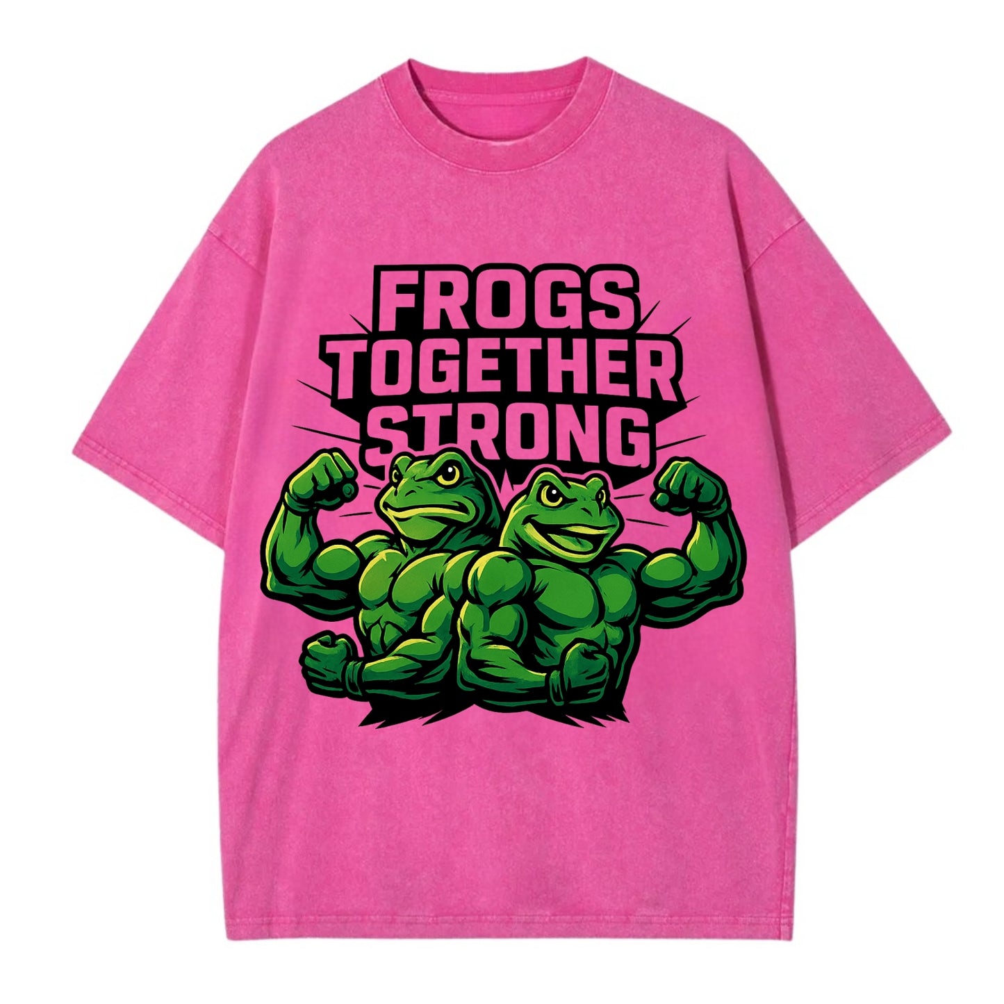 Frogs Together Strong - Vintage T-shirt - Dusty Rose(Rose)