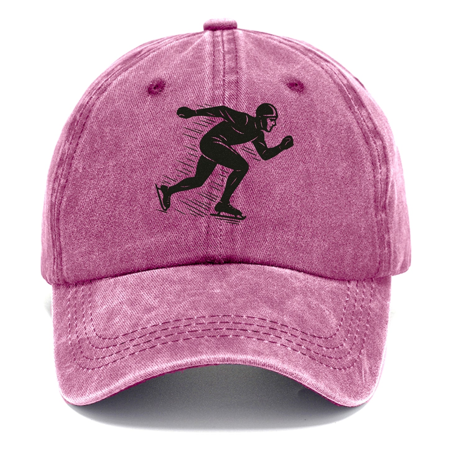 Speed skater in racing crouch - Classic Cap - Dusty Rose(Rose)