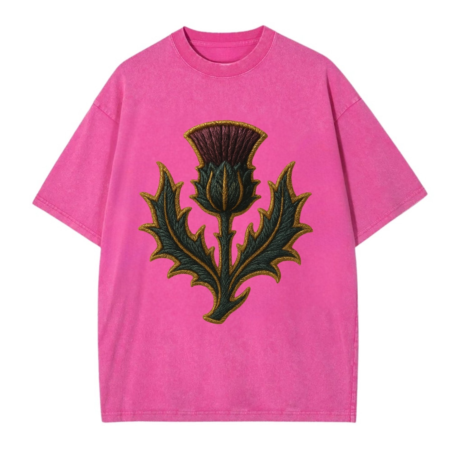 Scottish Thistle - Vintage T-shirt - Dusty Rose(Rose)