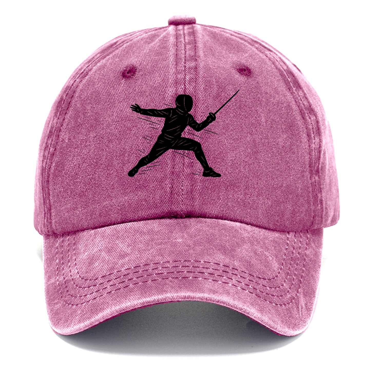 Fencer lunging attack position - Classic Cap - Dusty Rose(Rose)