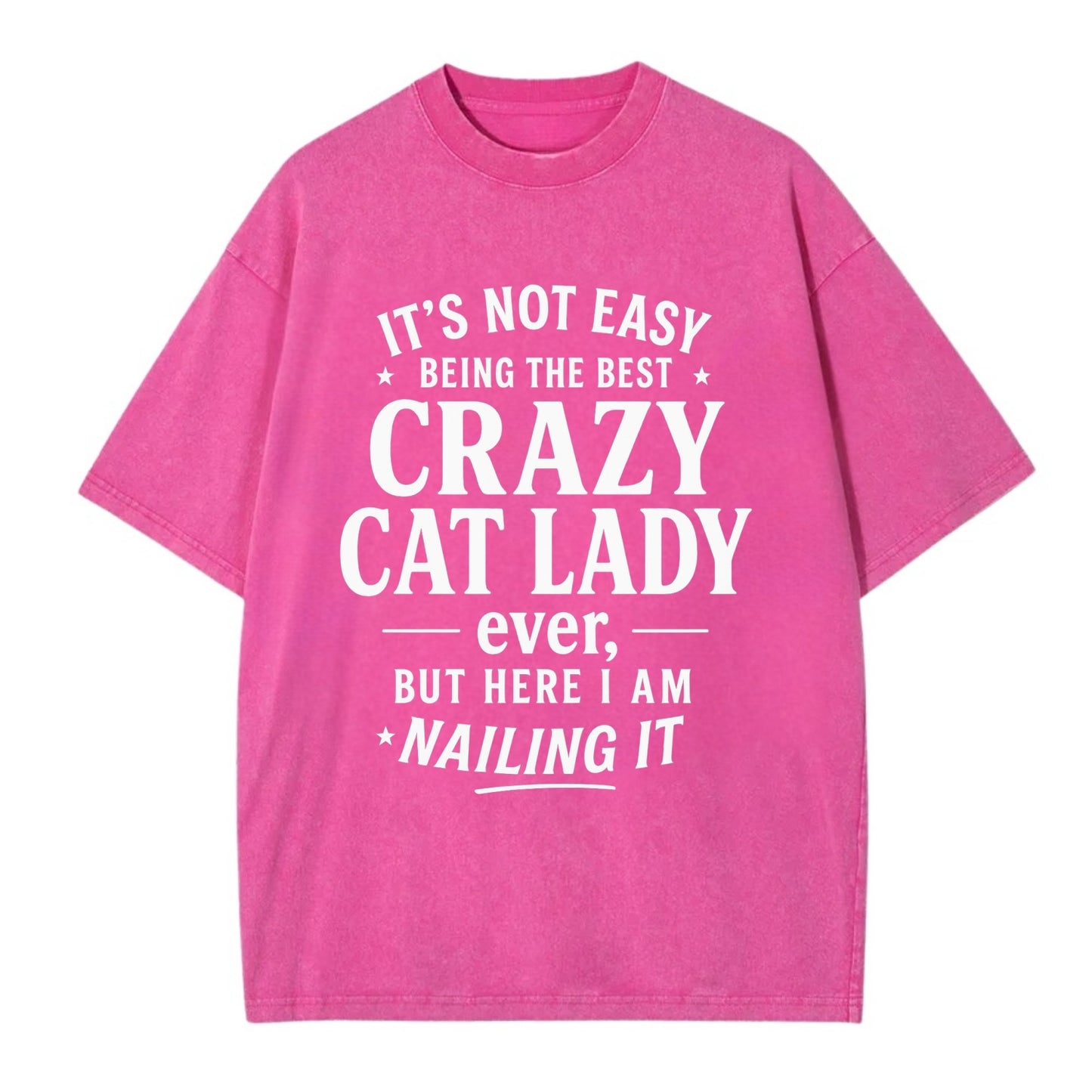 It's not easy being the best CRAZY CAT LADY ever, but here I am nailing it - Vintage T-shirt - Dusty Rose(Rose)