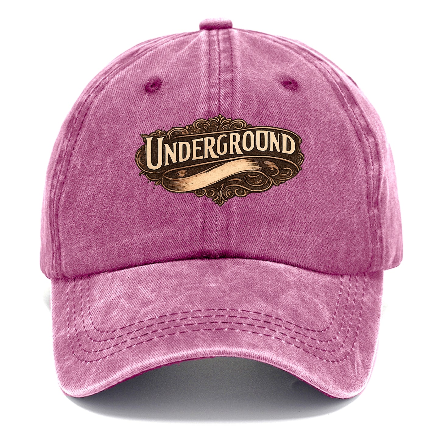 Bold typography design - "UNDERGROUND" - hidden scene, alternative - Classic Cap - Dusty Rose(Rose)