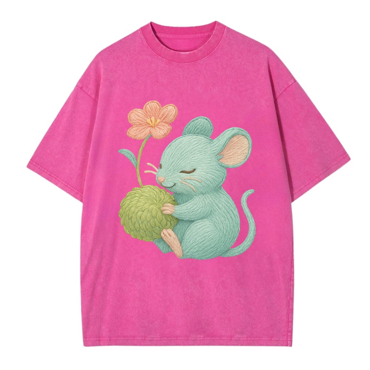 Mint Mouse - Vintage T-shirt - Dusty Rose(Rose)