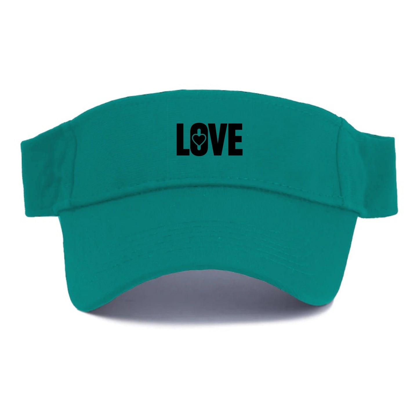 Bold typography design - "LOVE" - universal connection, heart centered - Visor - Forest Mist(Green)