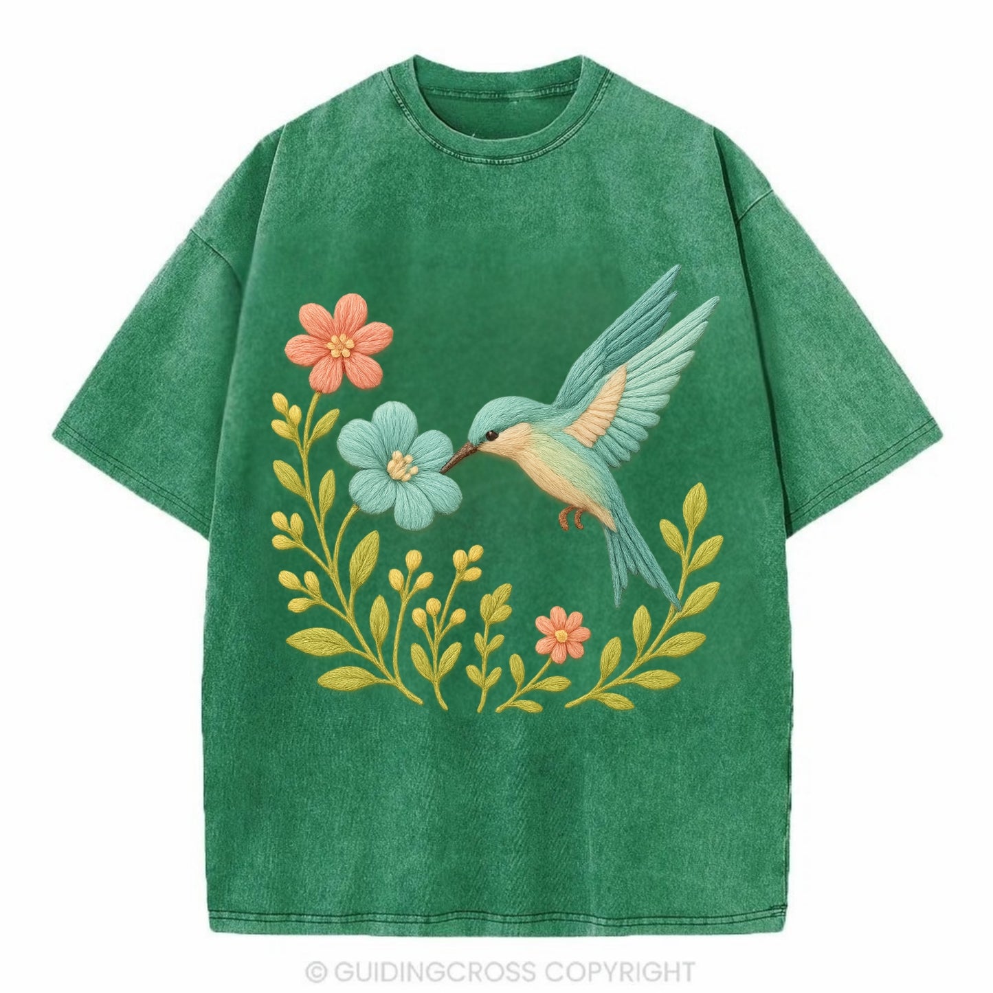 Mint Bee-Eater - Vintage T-shirt - Forest Mist(Green)