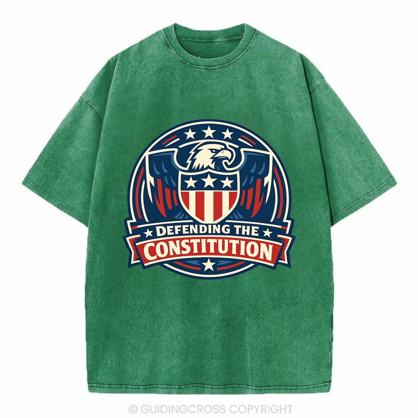 Defend Constitution - Vintage T-shirt - Forest Mist(Green)