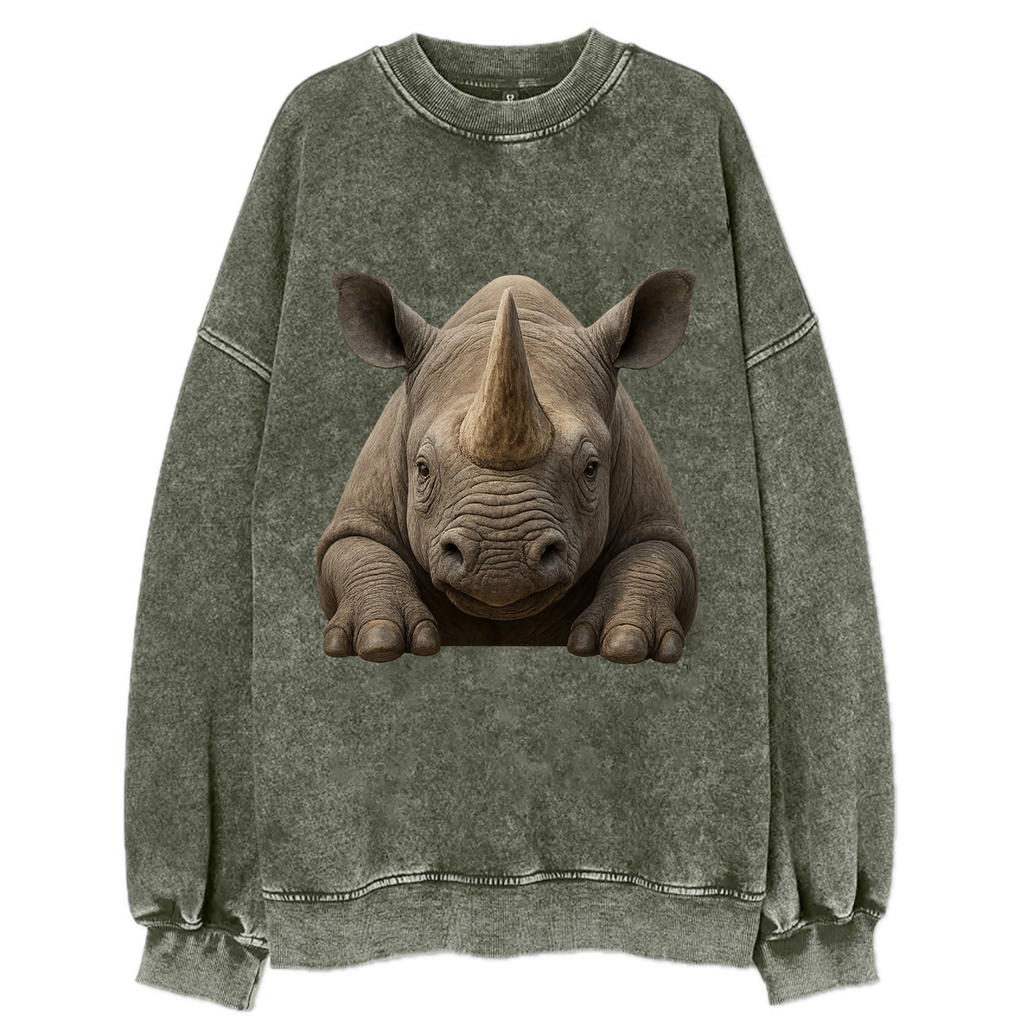 Rhinoceros - Vintage Sweatshirt - Forest Mist(Green)