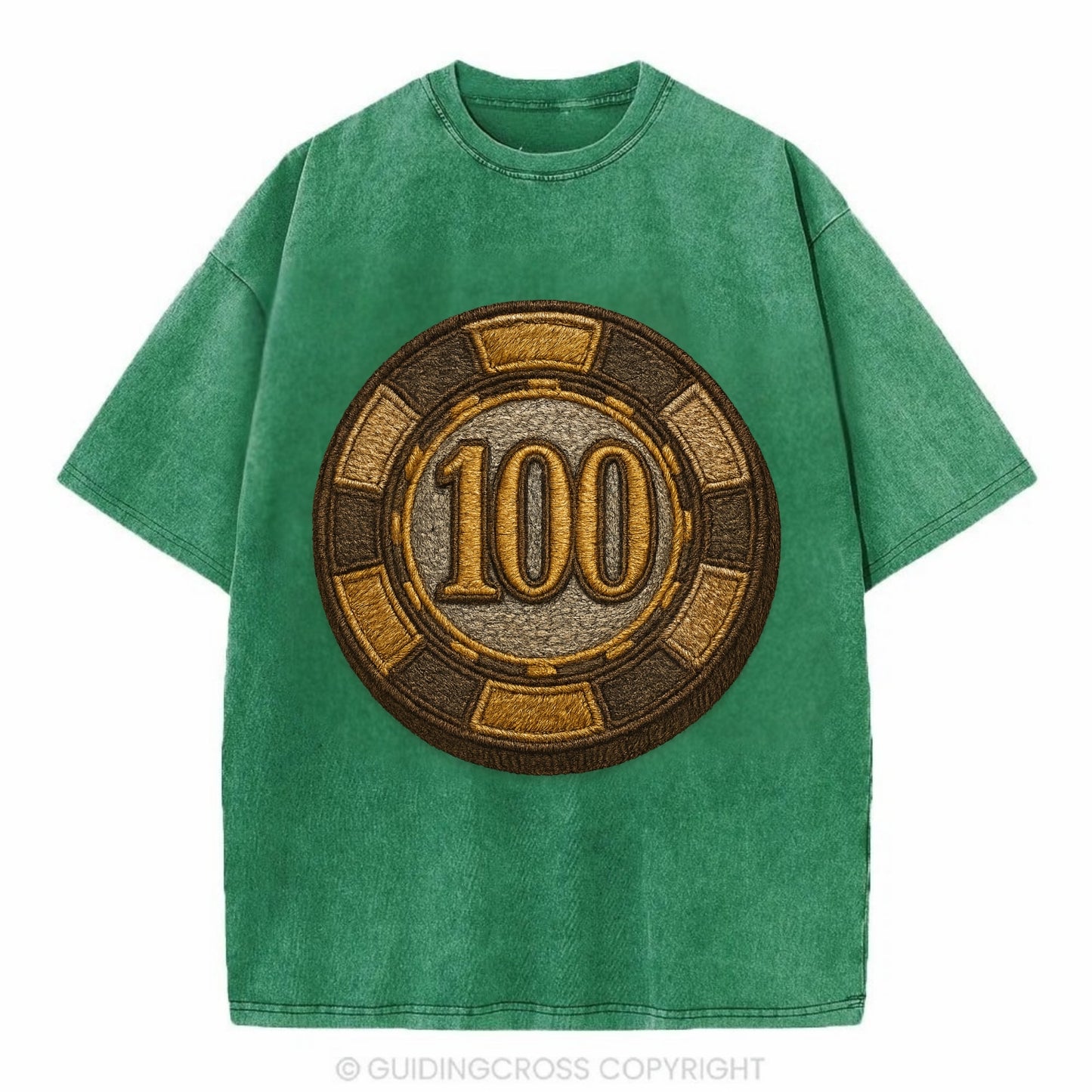 Poker Chip - Vintage T-shirt - Forest Mist(Green)