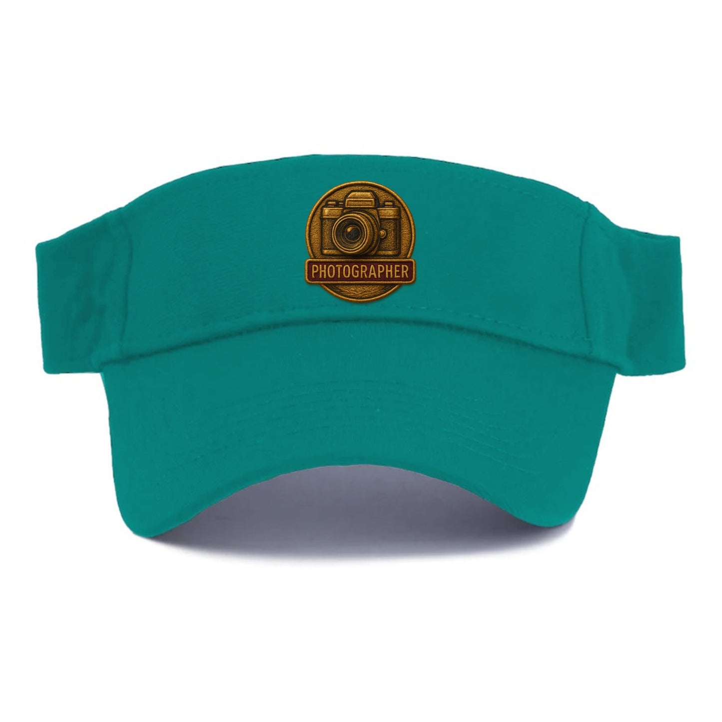 Camera with vintage lens - photographer badge - Visor - Forest Mist(Green)
