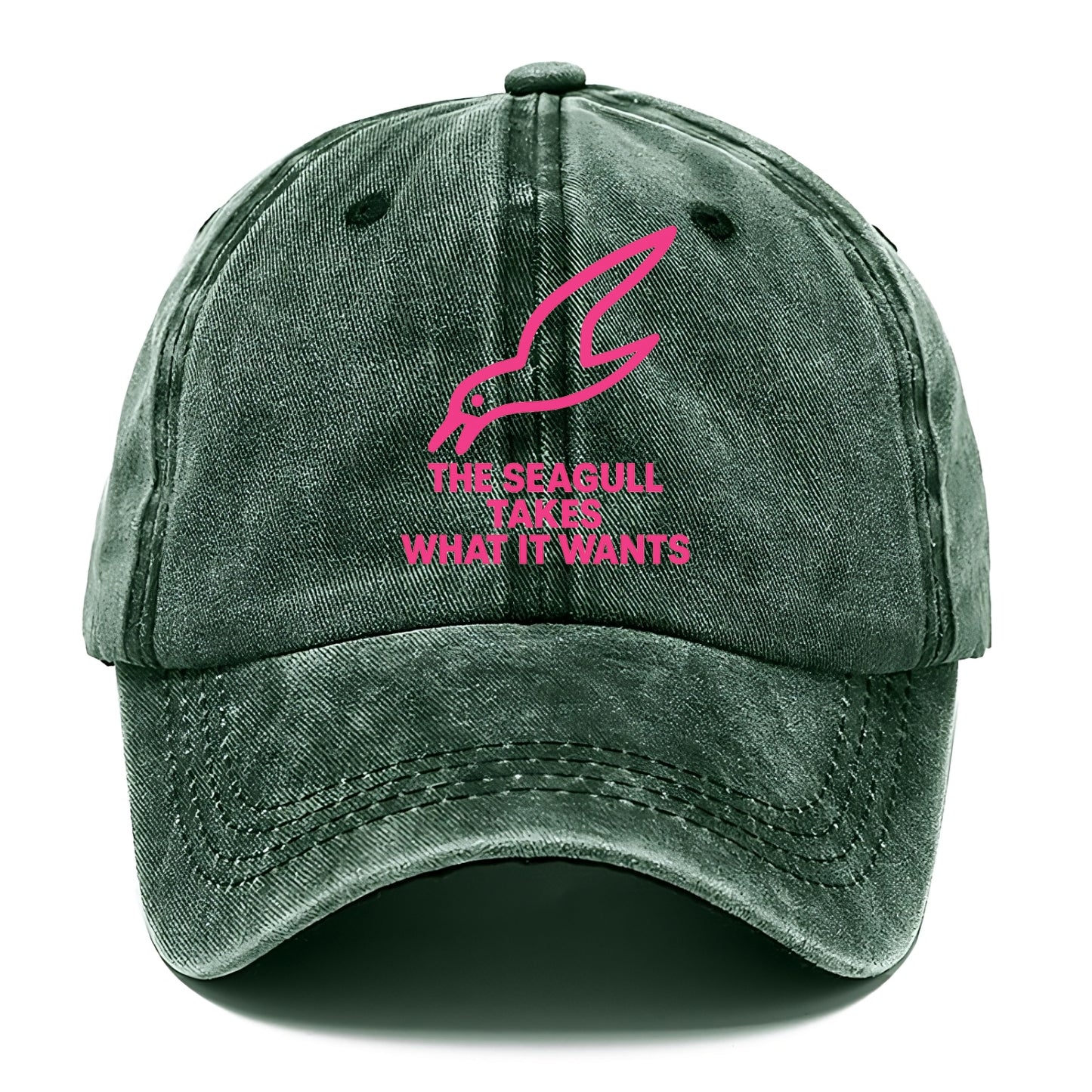 THE SEAGULL TAKES WHAT IT WANTS | Aggressive seagull diving down - Classic Cap - Forest Mist(Green)
