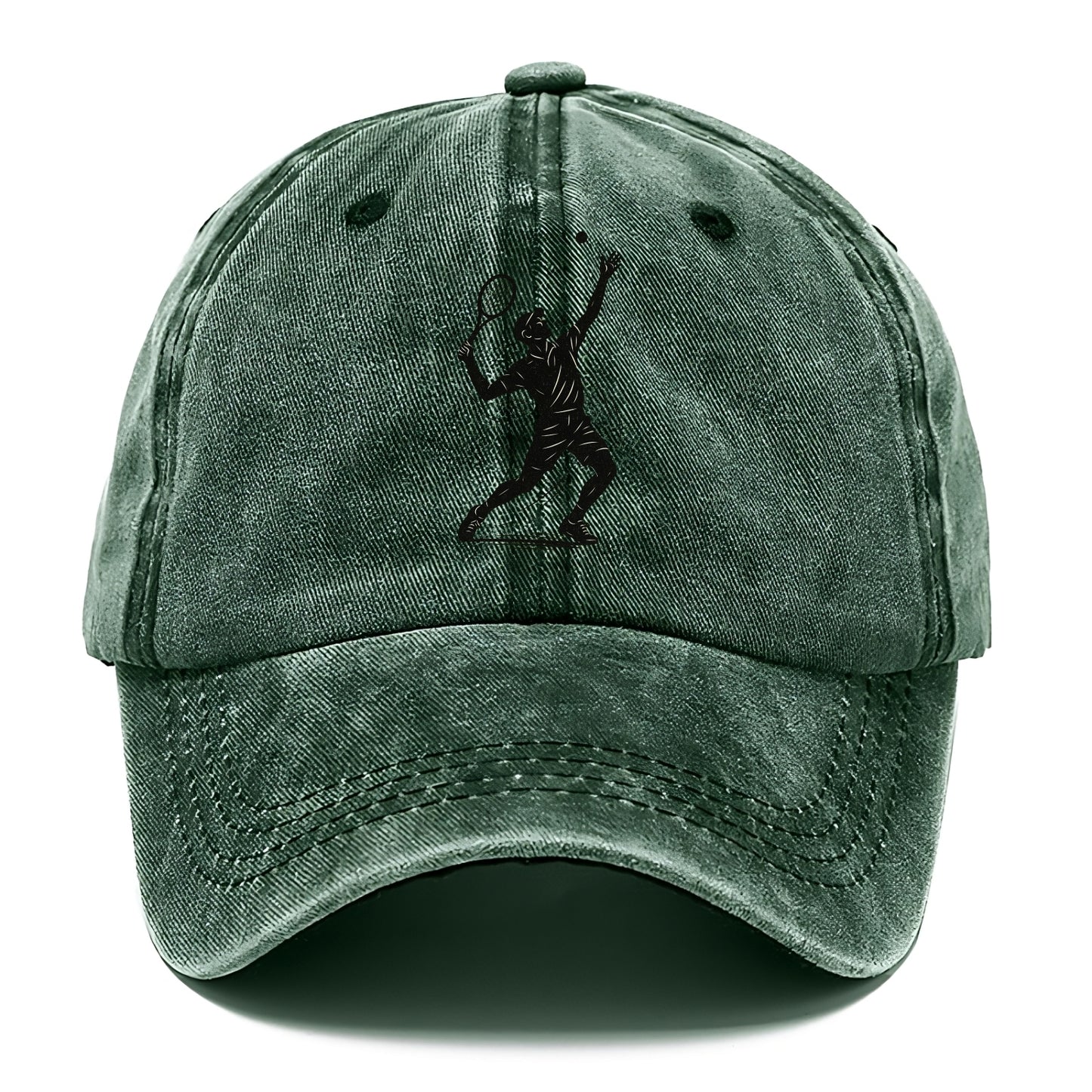Tennis player serving with powerful form - Classic Cap - Forest Mist(Green)