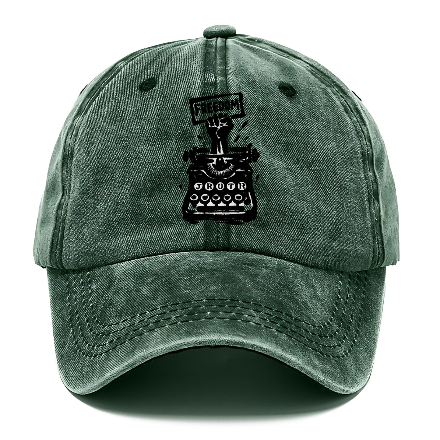 Typewriter keys - journalism and truth ink art - Classic Cap - Forest Mist(Green)