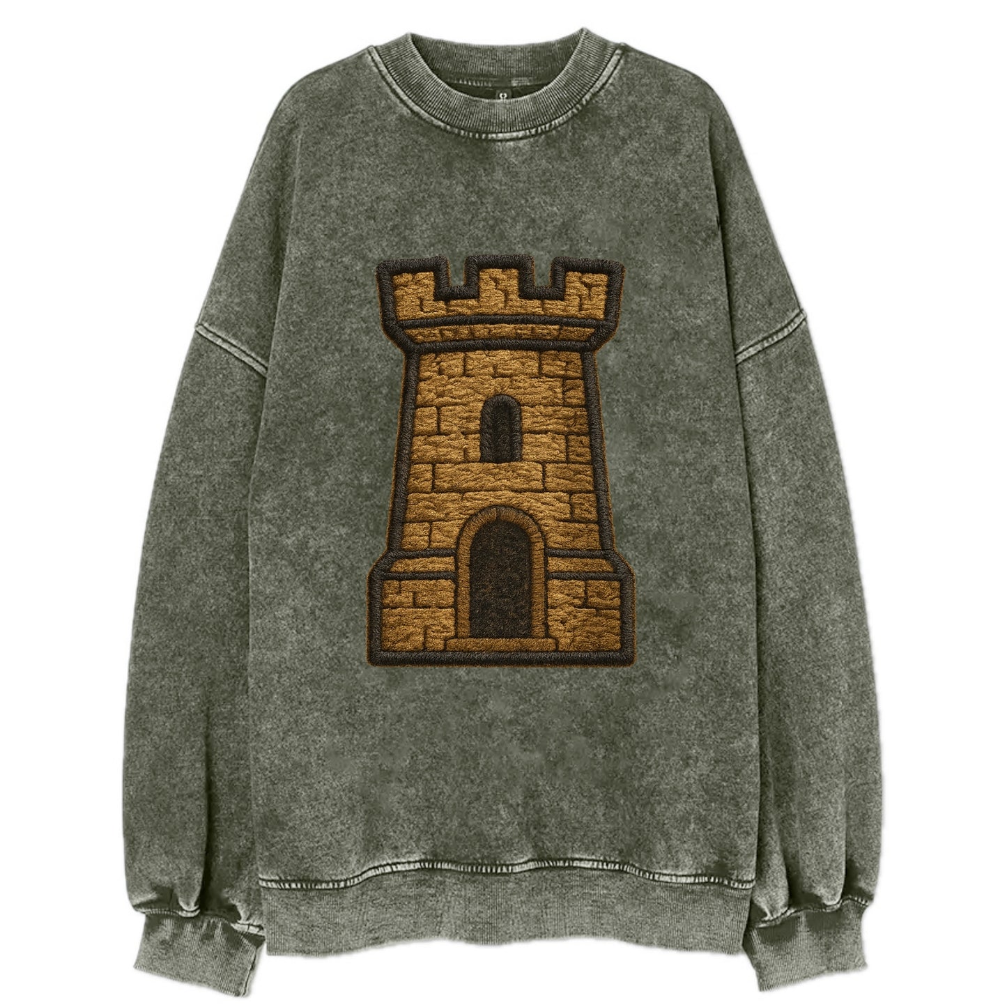 Castle Tower - Vintage Sweatshirt - Forest Mist(Green)