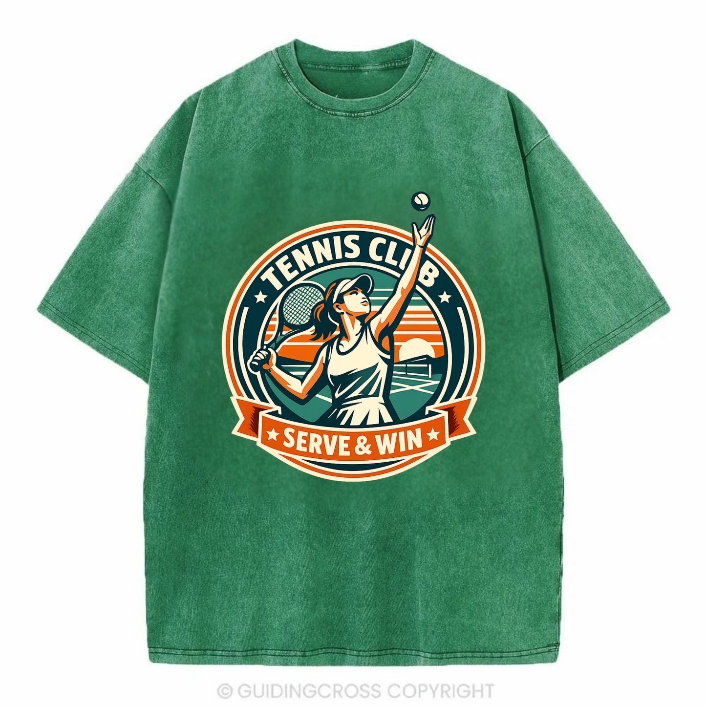 Ace of the Court - Vintage T-shirt - Forest Mist(Green)