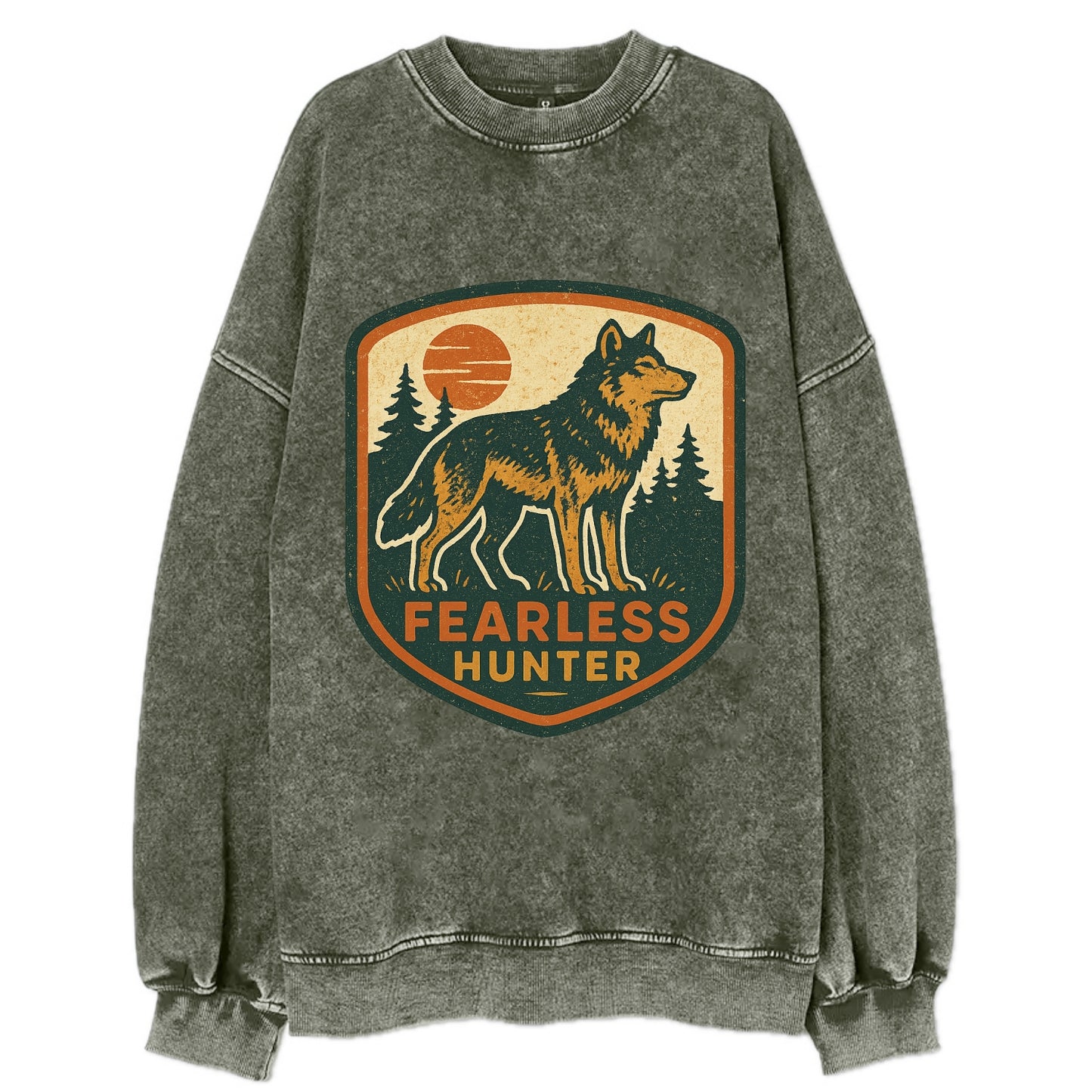 Fearless Hunter - Vintage Sweatshirt - Forest Mist(Green)