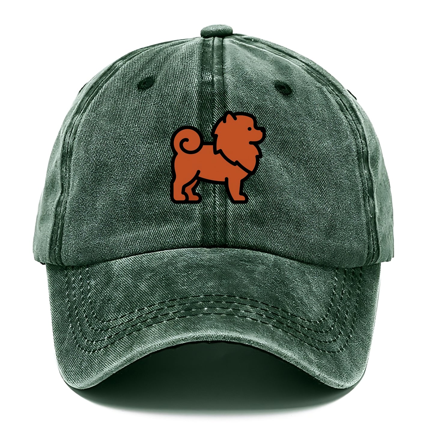 Chow Chow - Red fluffy flat side profile - Classic Cap - Forest Mist(Green)