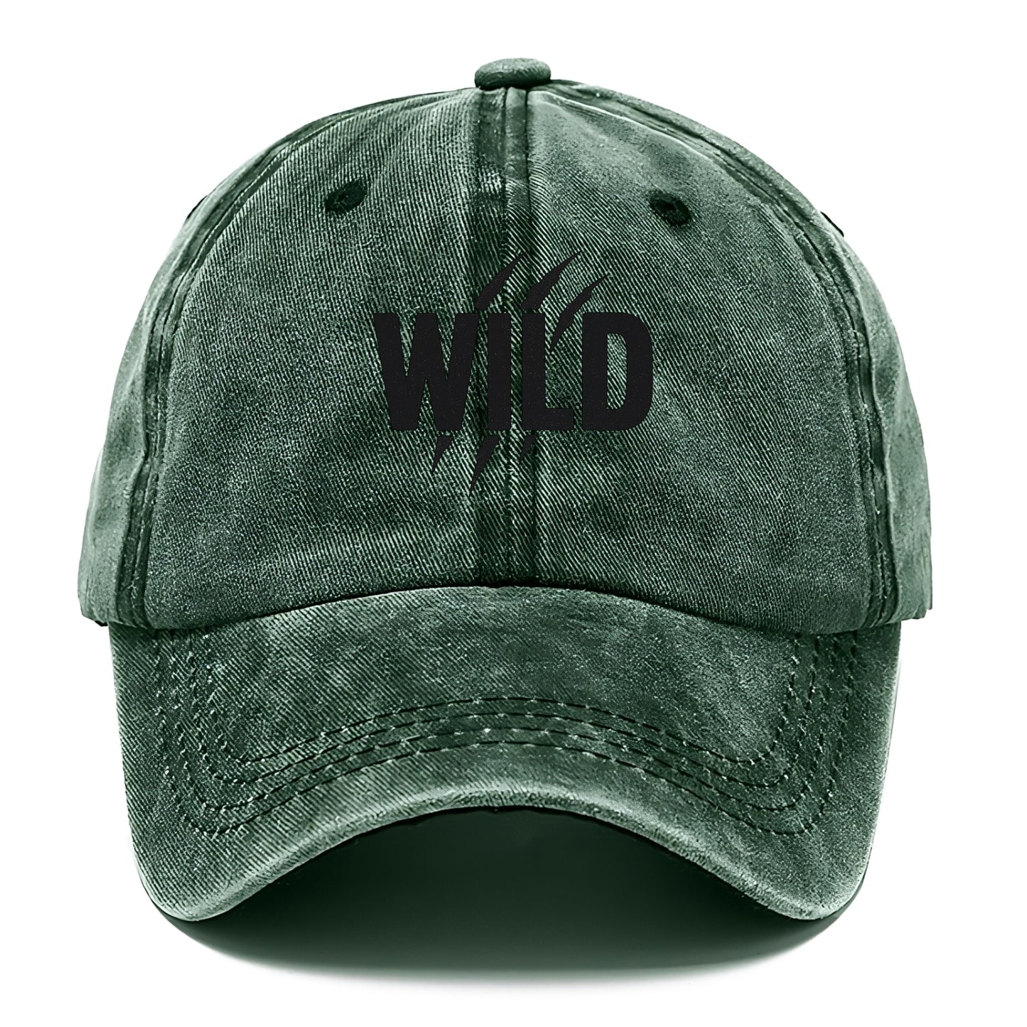 Bold typography design - "WILD" - untamed, natural, free - Classic Cap - Forest Mist(Green)