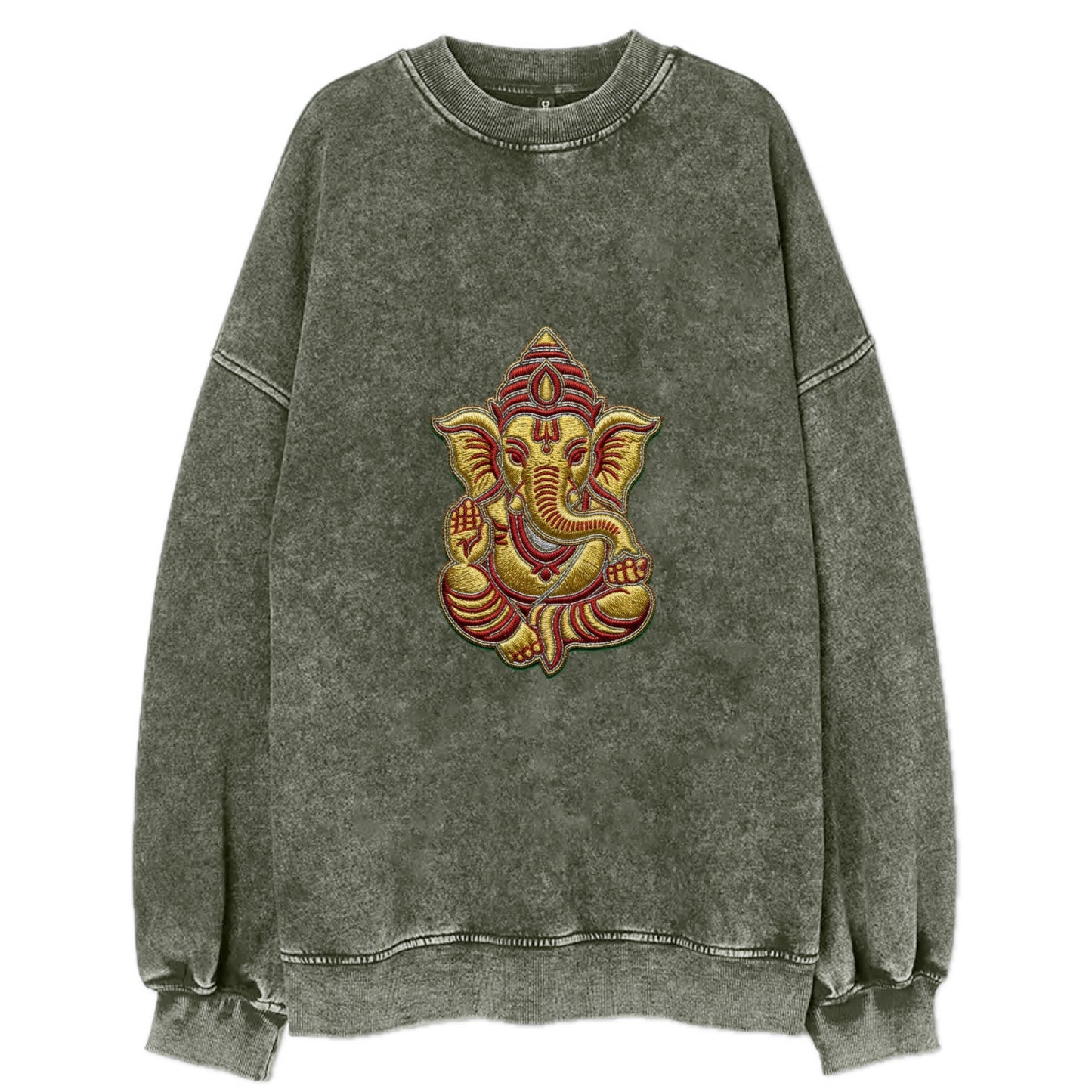 Ganesh - Vintage Sweatshirt - Forest Mist(Green)