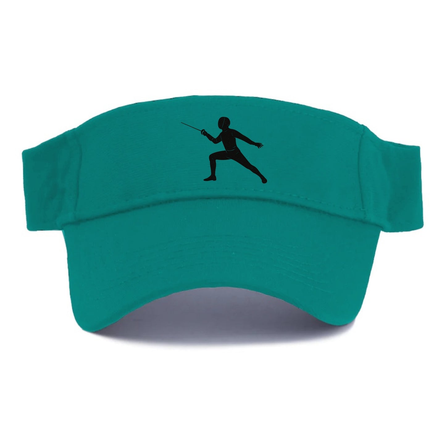 Fencer in lunge position - Visor - Forest Mist(Green)